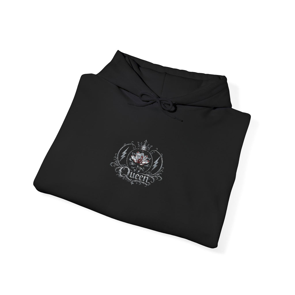 Queen Floral Crest Graphic Pullover — Hoodie