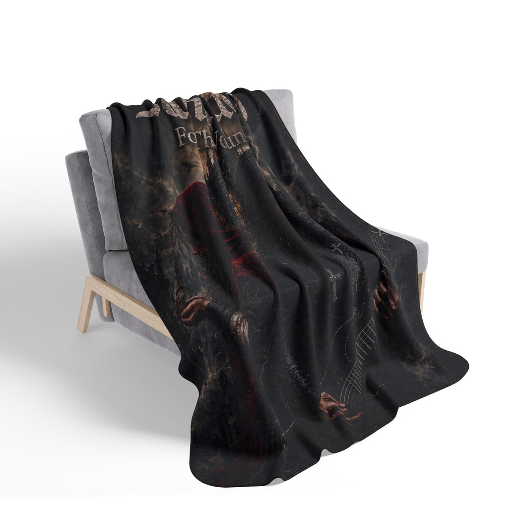 Sanctuary "For The Wounded" Fleece Sherpa Blanket — Gothic Rock Band Throw