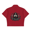 Women's Cropped Full Zip Short Sleeve T-Shirt