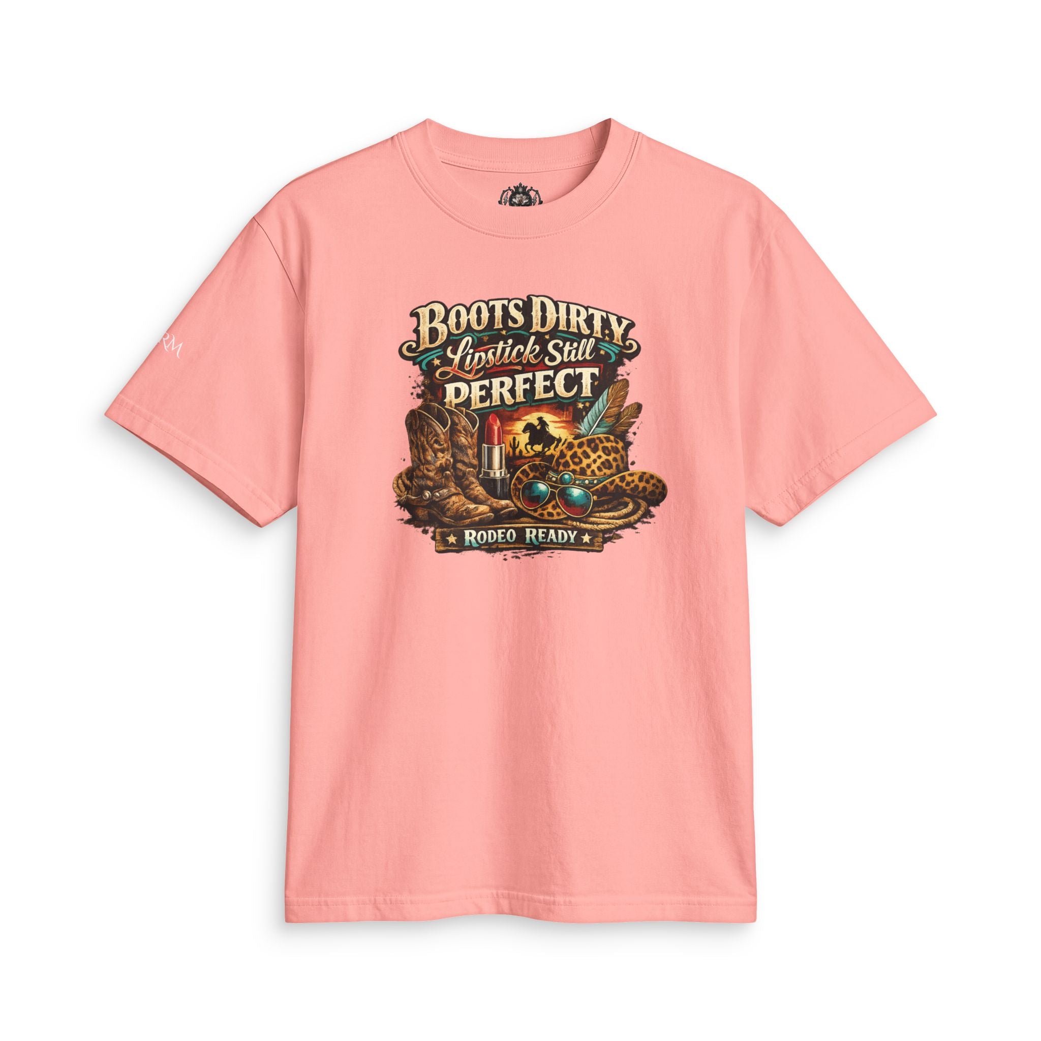 Boots Dirty, Lipstick Still Perfect - Vintage Western Graphic T-Shirt - Magnolia Rainsteel Music Queen Collection