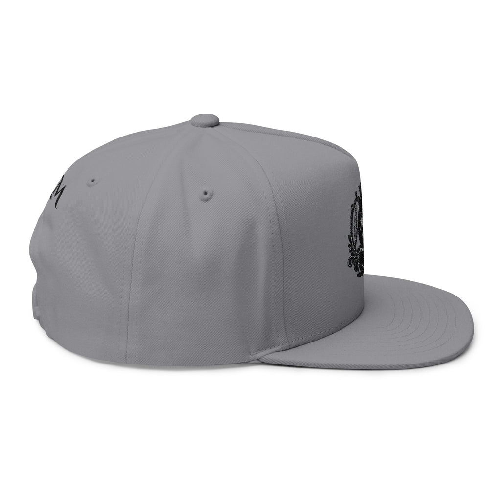 Embroidered 'Queen' Flat Bill Cap – Crown Crest Snapback Hat