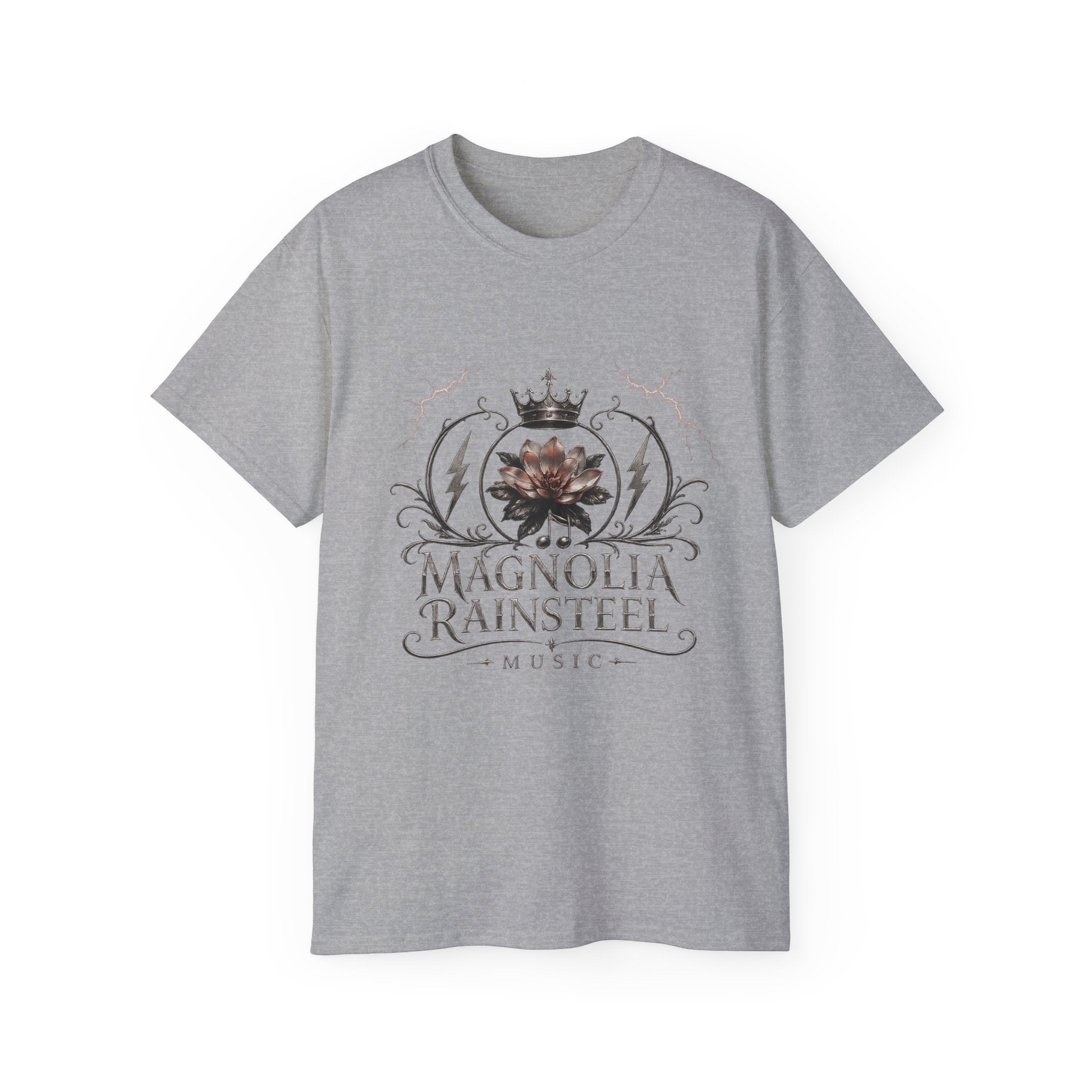 Magnolia Rainsteel Music - Vintage Floral Logo T-Shirt - Queen Collection - Wear Your Crown