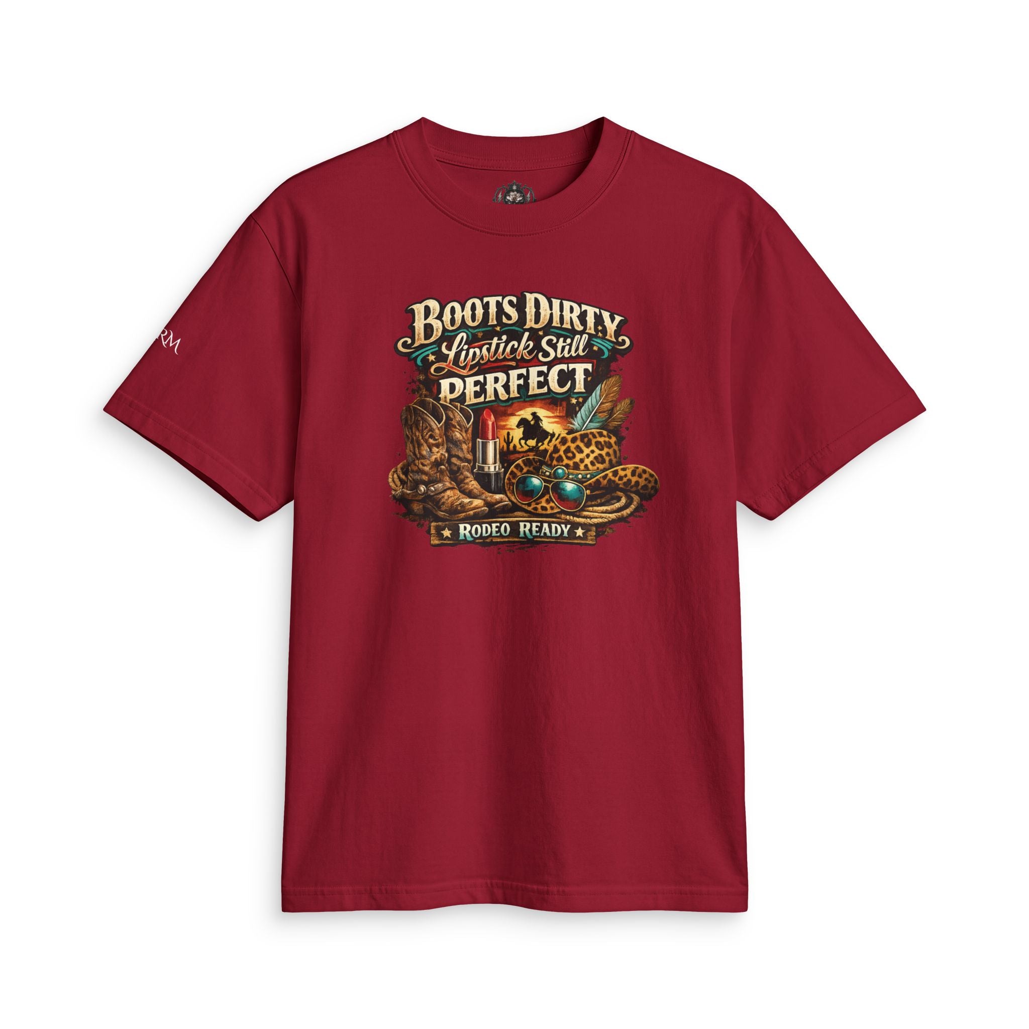 Boots Dirty, Lipstick Still Perfect - Vintage Western Graphic T-Shirt - Magnolia Rainsteel Music Queen Collection