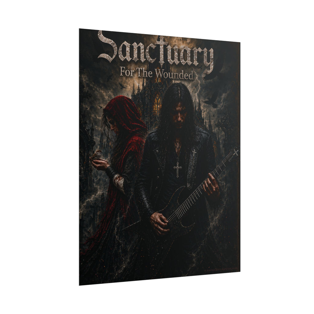 Sanctuary "For The Wounded" Poster — Gothic Metal Band Rolled Art Print