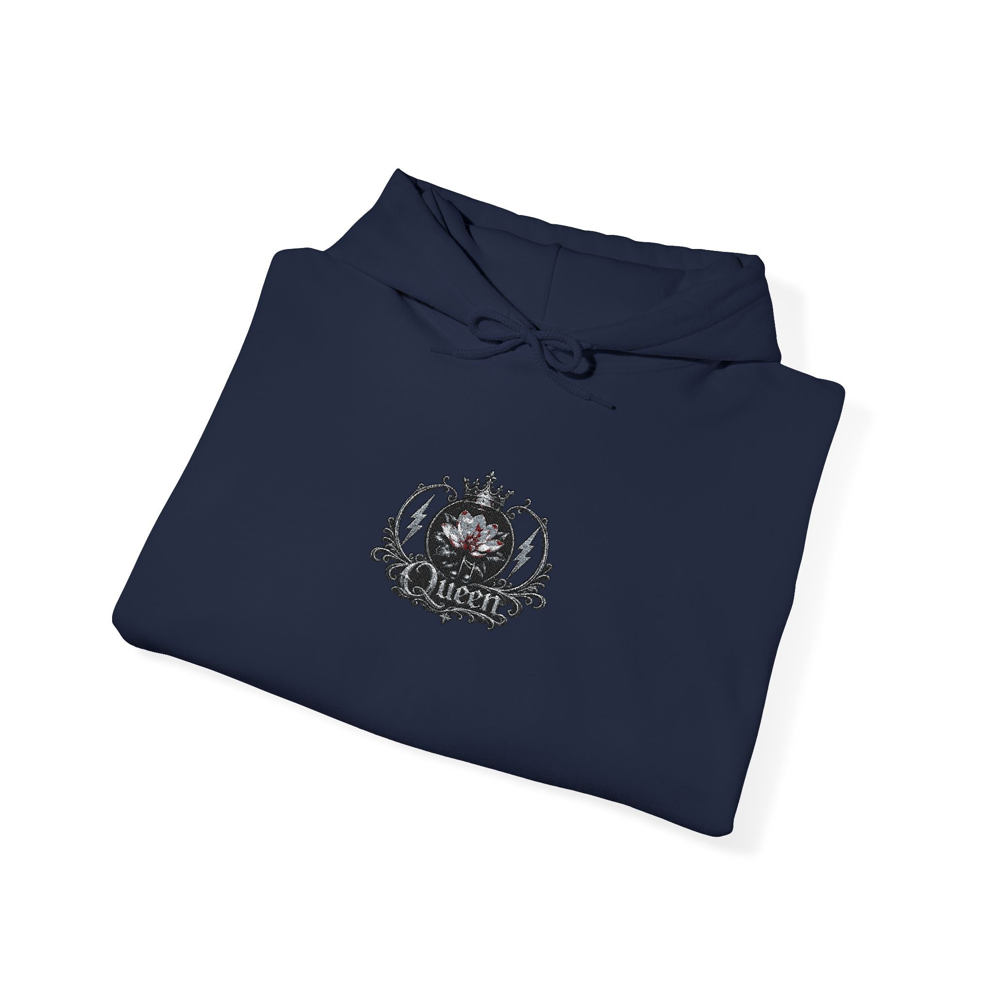 Queen Floral Crest Graphic Pullover — Hoodie