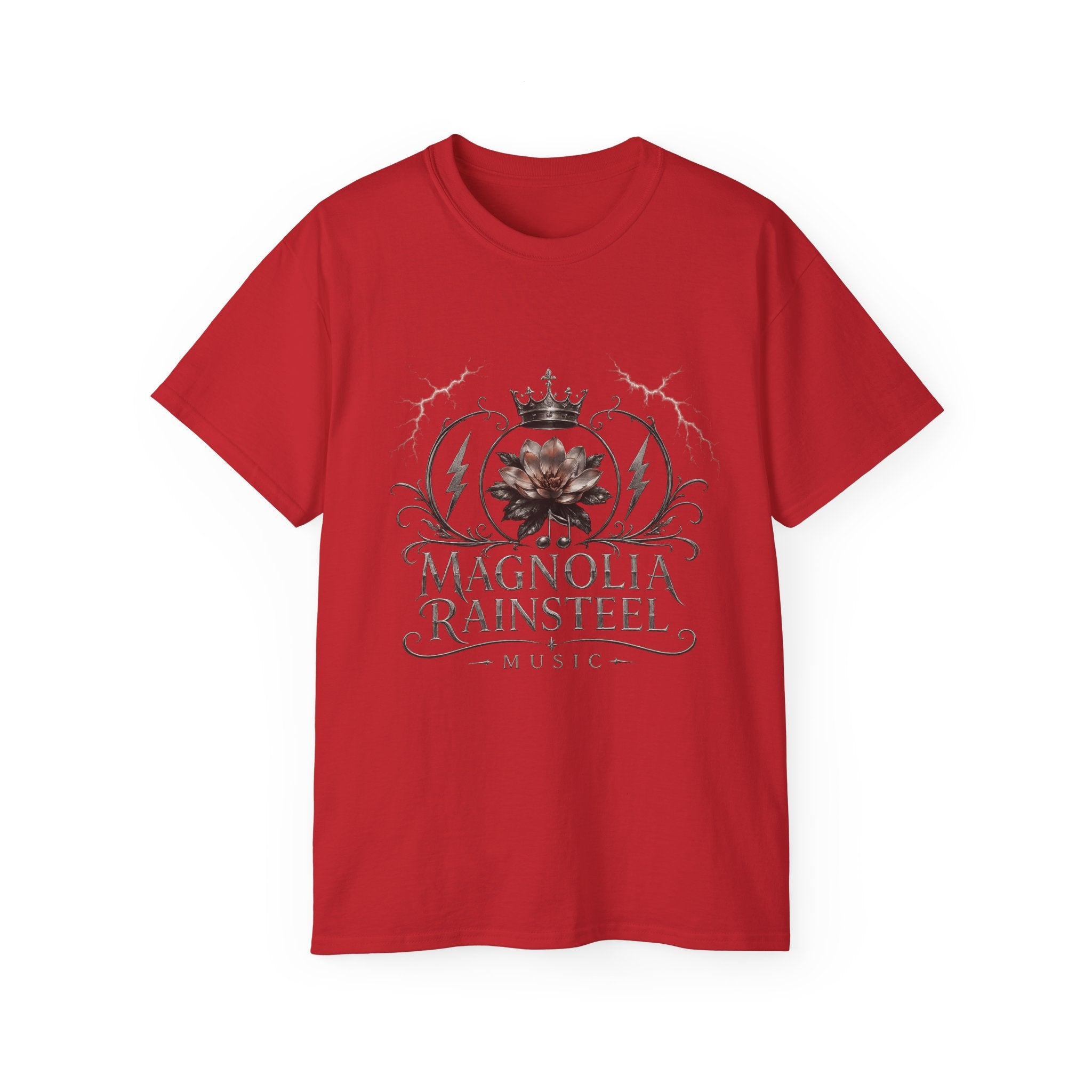 Magnolia Rainsteel Music - Vintage Floral Logo T-Shirt - Queen Collection - Wear Your Crown