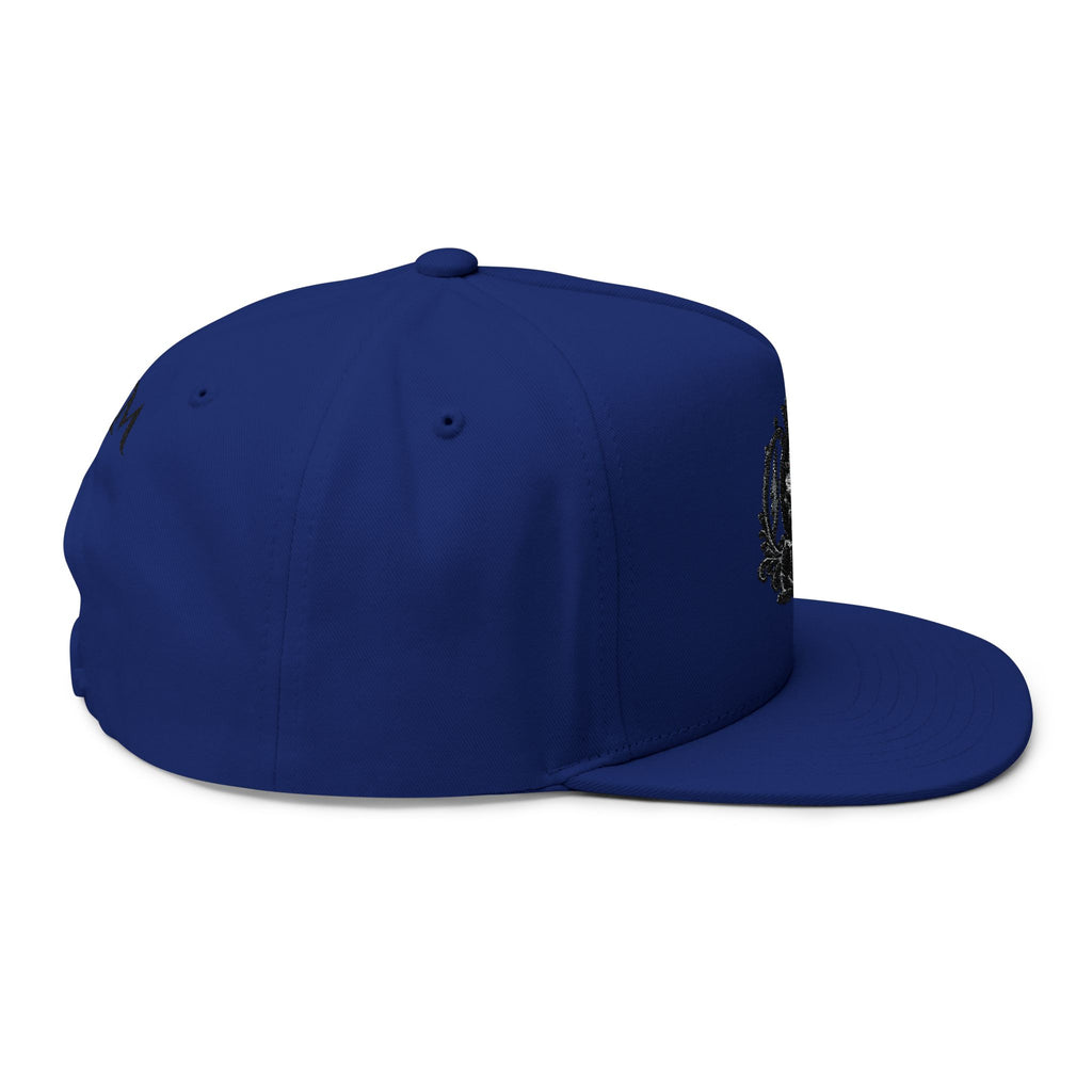 Embroidered 'Queen' Flat Bill Cap – Crown Crest Snapback Hat