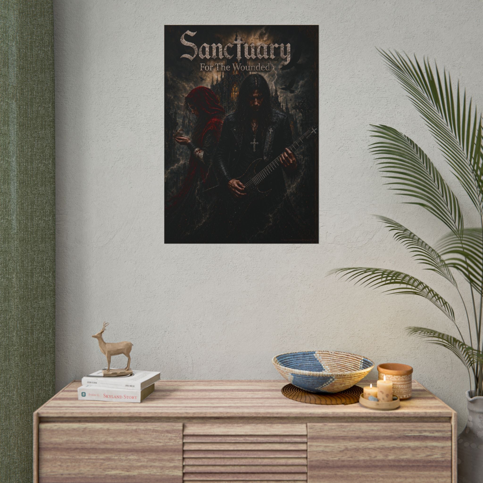 Sanctuary "For The Wounded" Poster — Gothic Metal Band Rolled Art Print