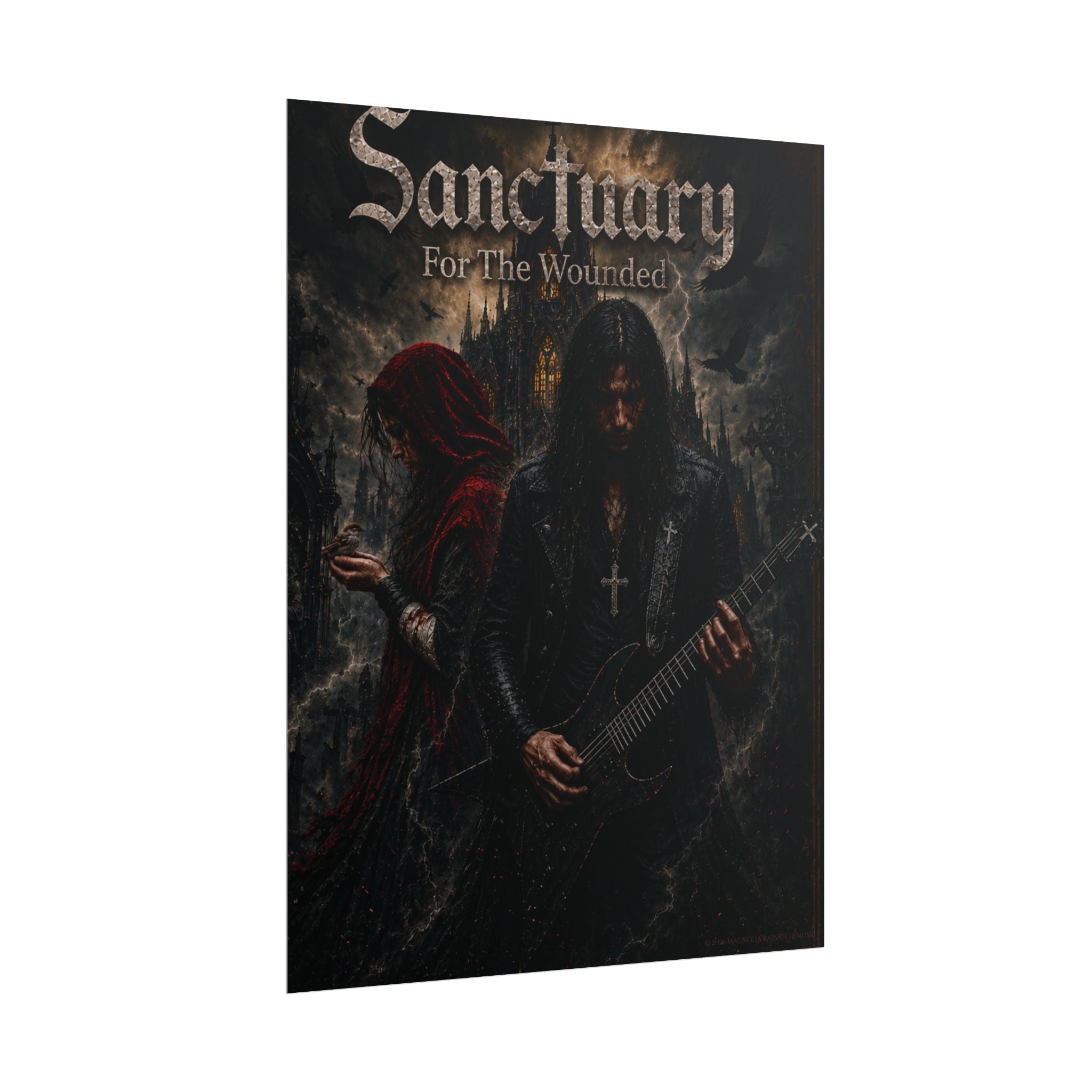 Sanctuary "For The Wounded" Poster — Gothic Metal Band Rolled Art Print