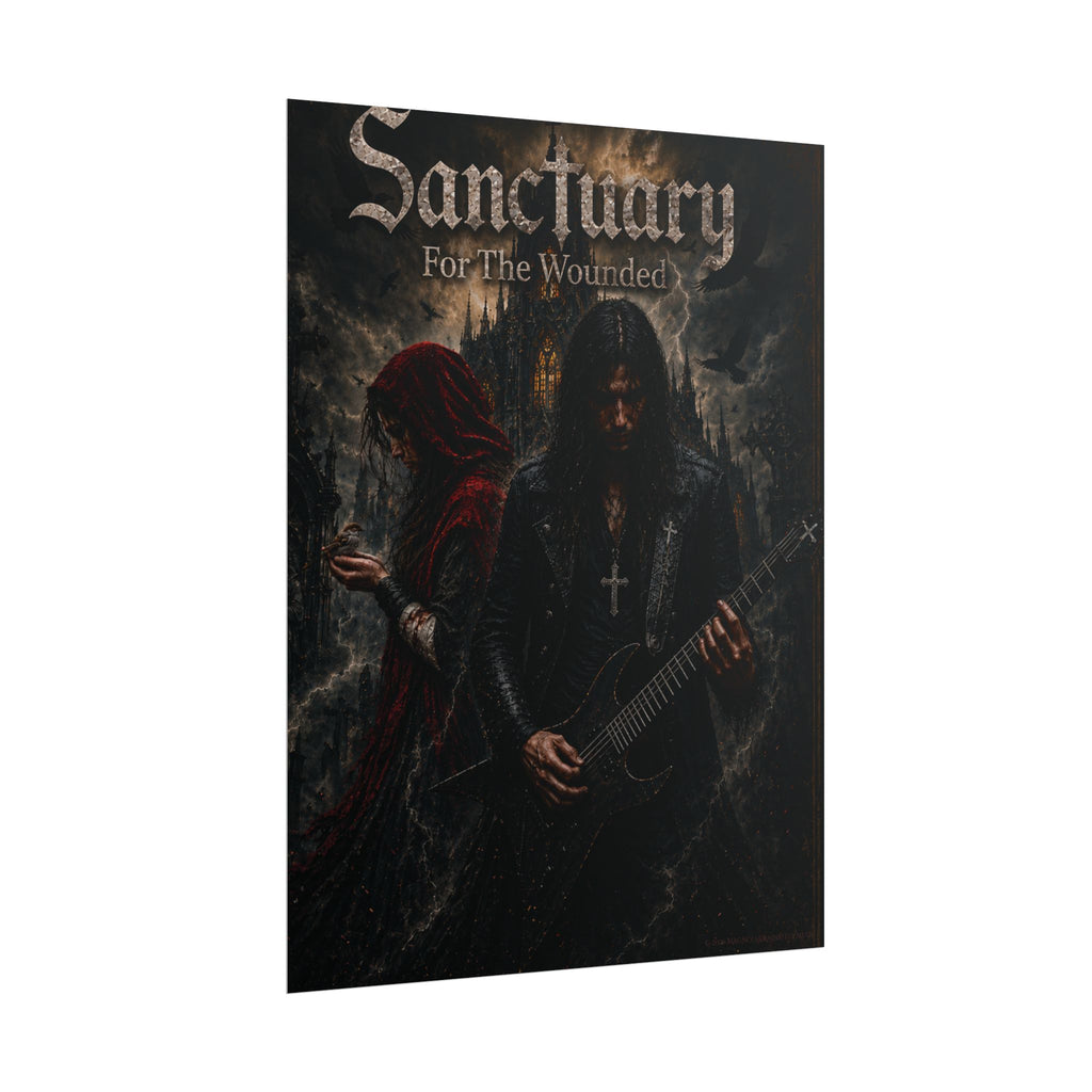 Sanctuary "For The Wounded" Poster — Gothic Metal Band Rolled Art Print