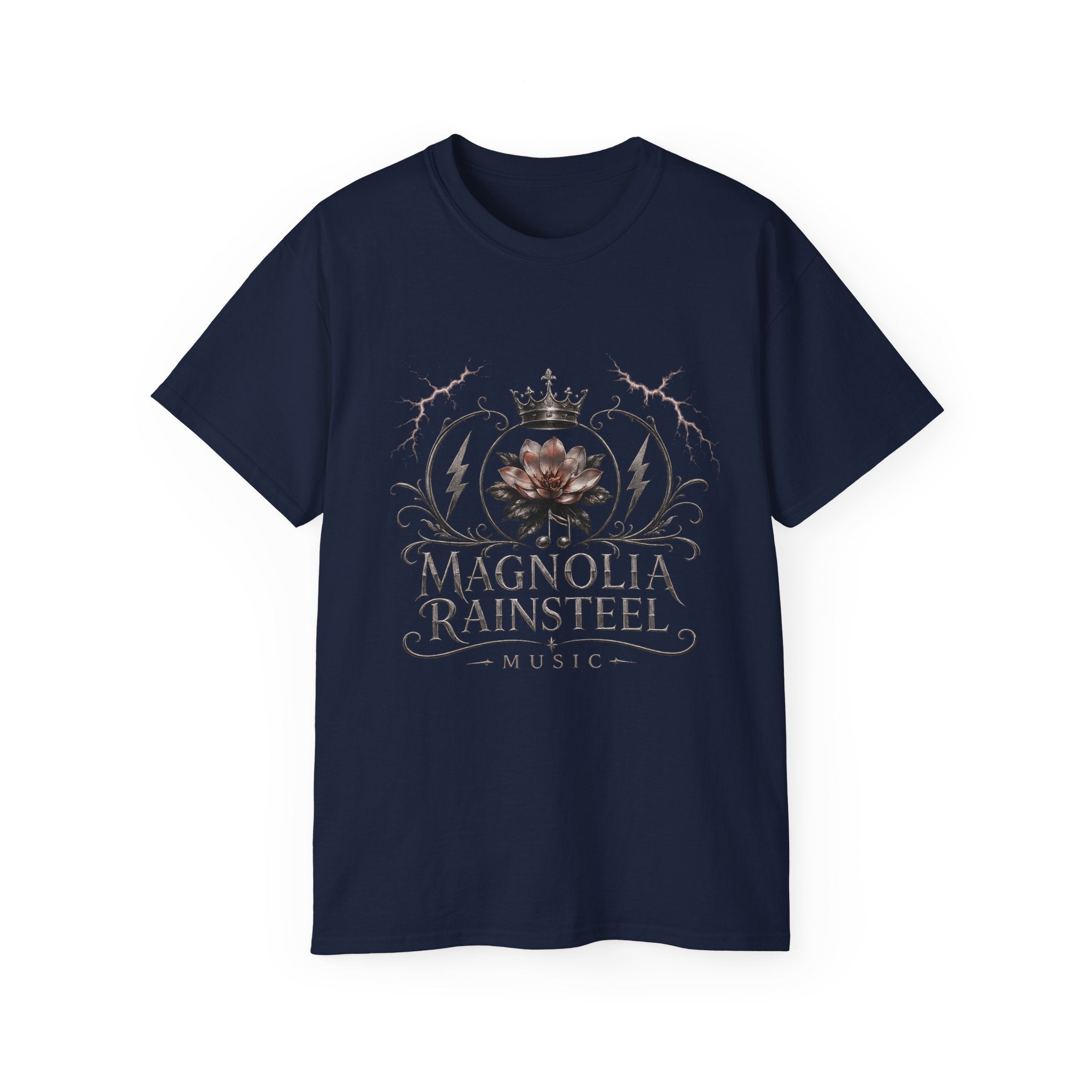 Magnolia Rainsteel Music - Vintage Floral Logo T-Shirt - Queen Collection - Wear Your Crown