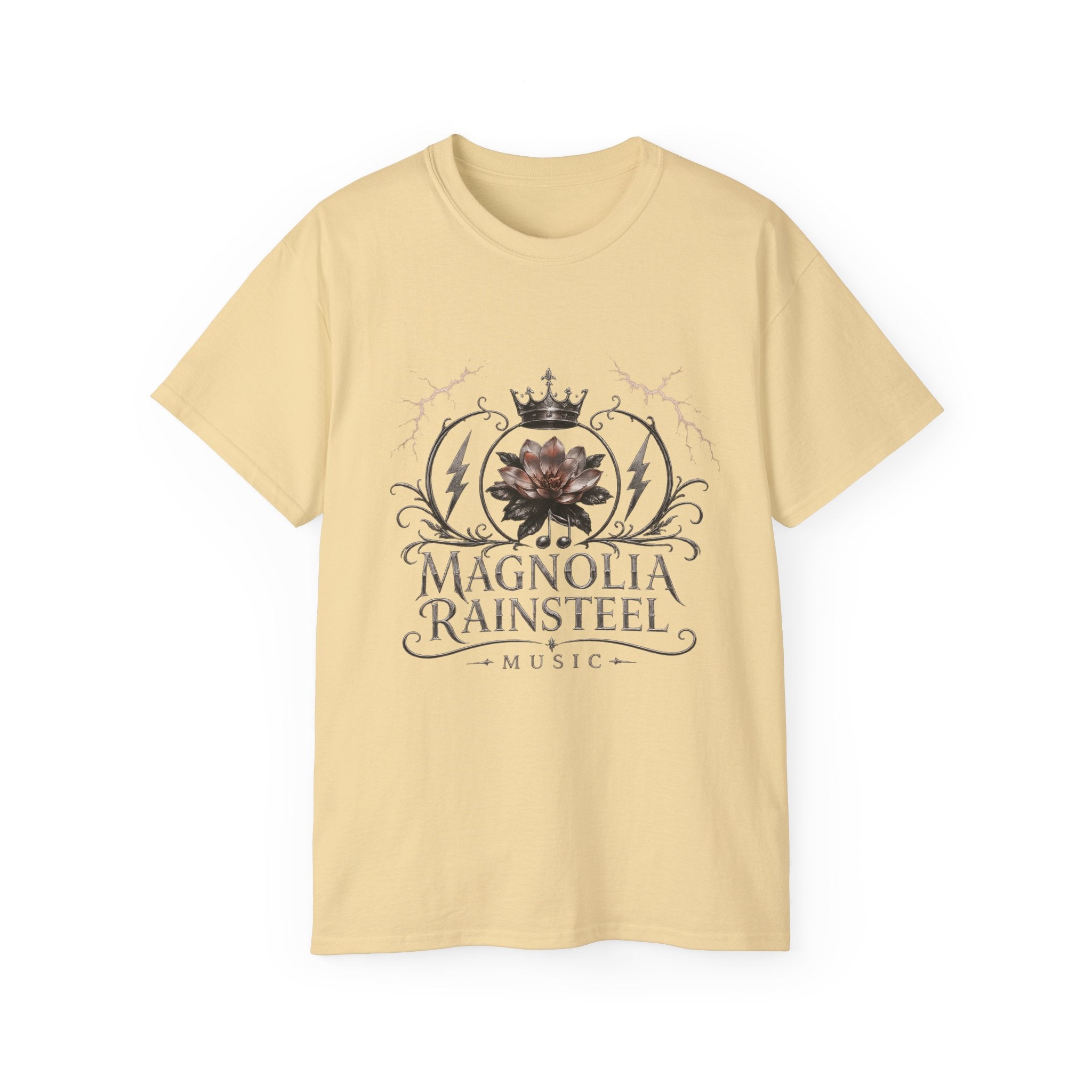 Magnolia Rainsteel Music - Vintage Floral Logo T-Shirt - Queen Collection - Wear Your Crown