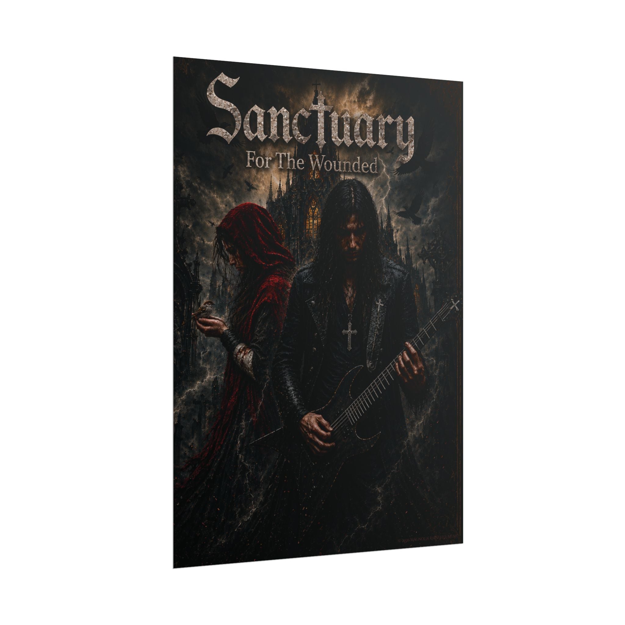 Sanctuary "For The Wounded" Poster — Gothic Metal Band Rolled Art Print