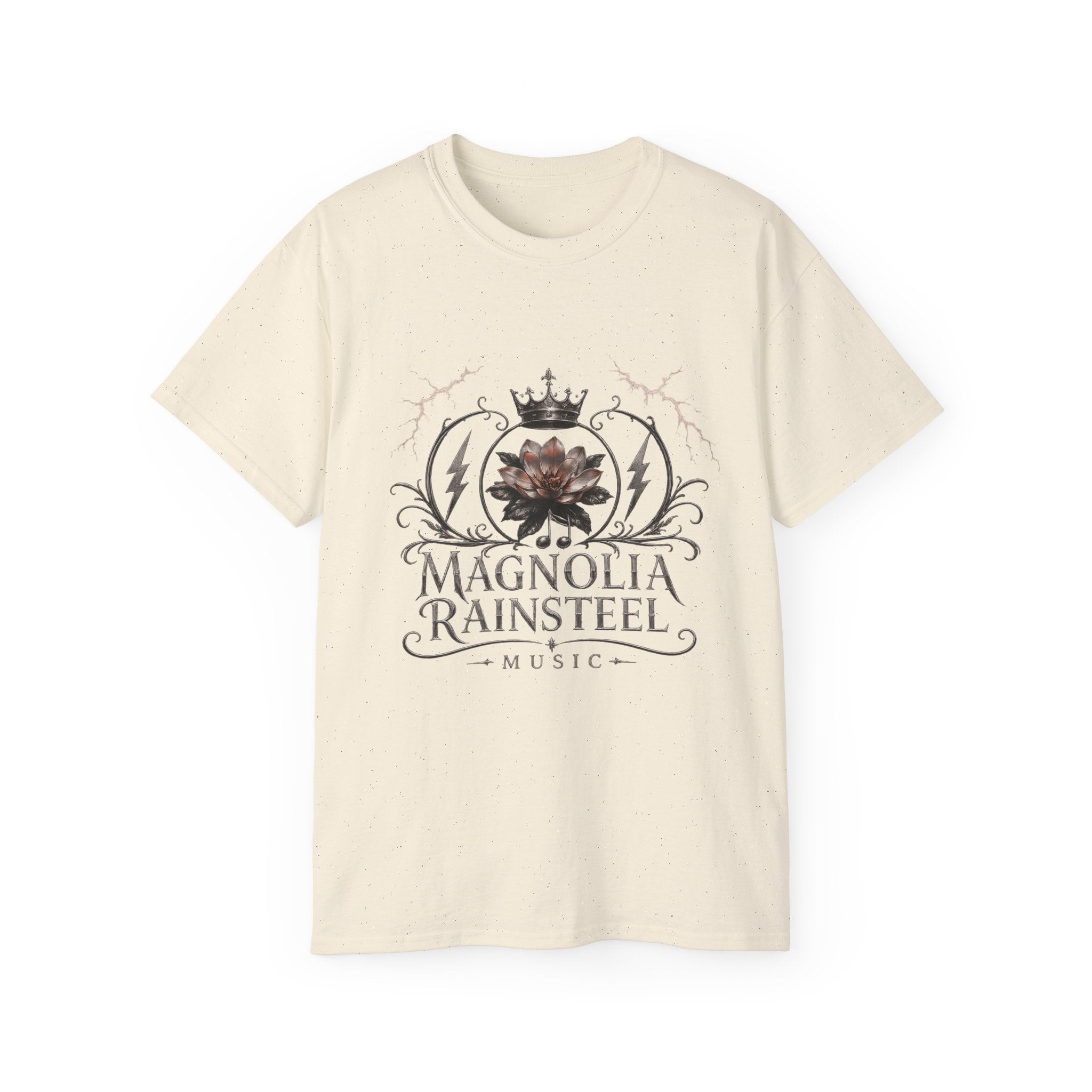 Magnolia Rainsteel Music - Vintage Floral Logo T-Shirt - Queen Collection - Wear Your Crown