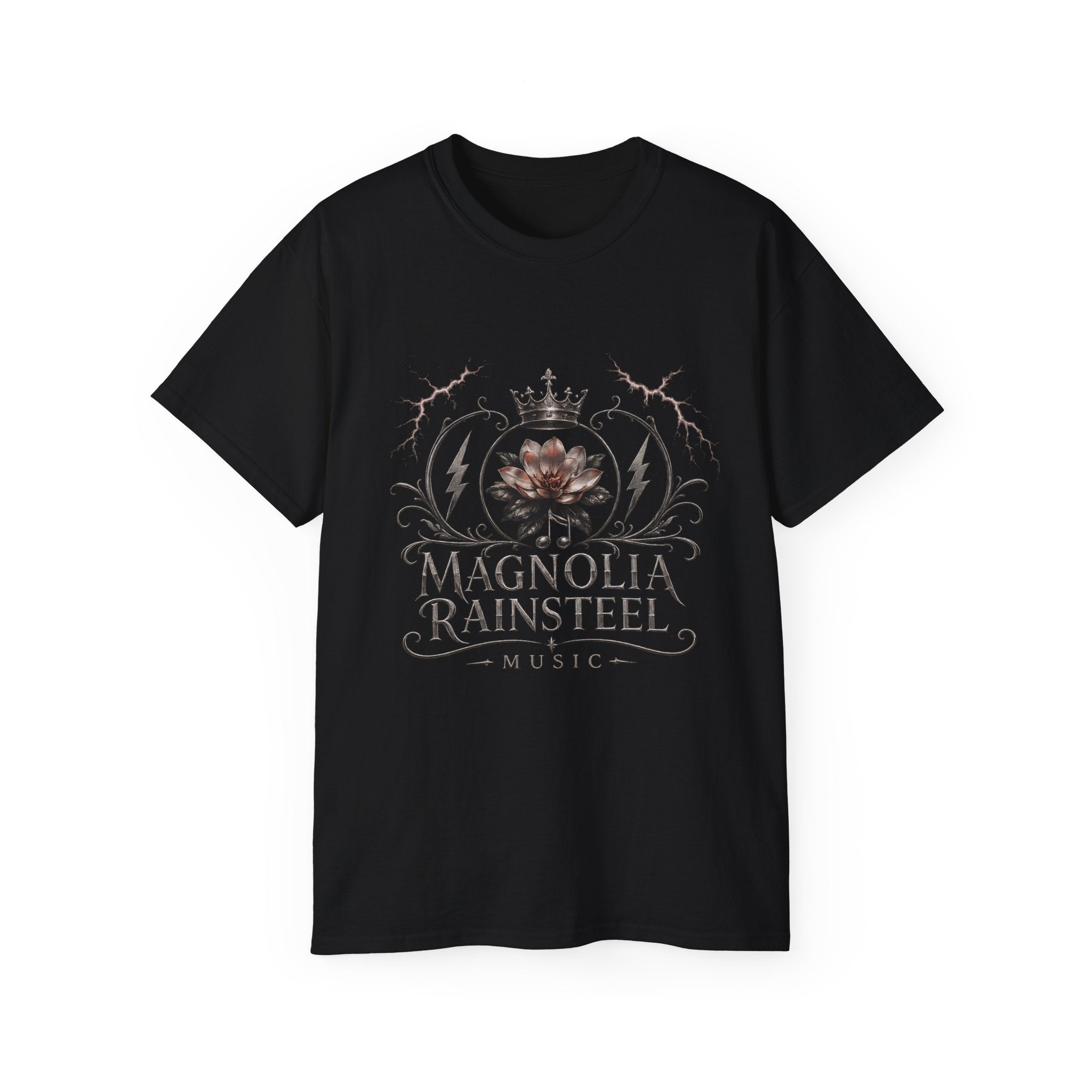 Magnolia Rainsteel Music - Vintage Floral Logo T-Shirt - Queen Collection - Wear Your Crown