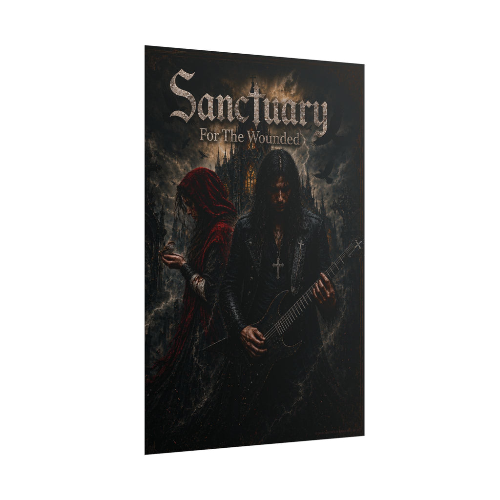 Sanctuary "For The Wounded" Poster — Gothic Metal Band Rolled Art Print