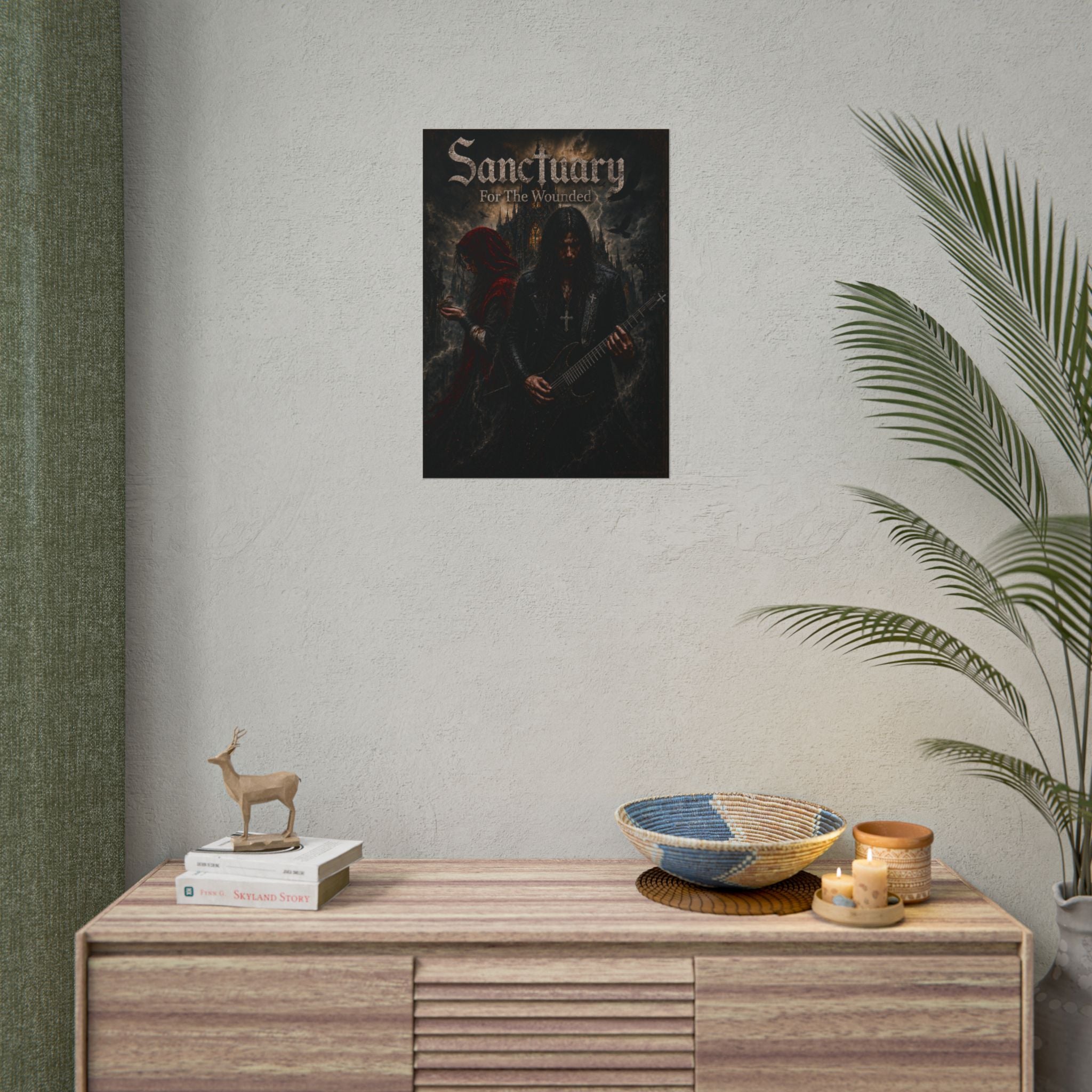 Sanctuary "For The Wounded" Poster — Gothic Metal Band Rolled Art Print