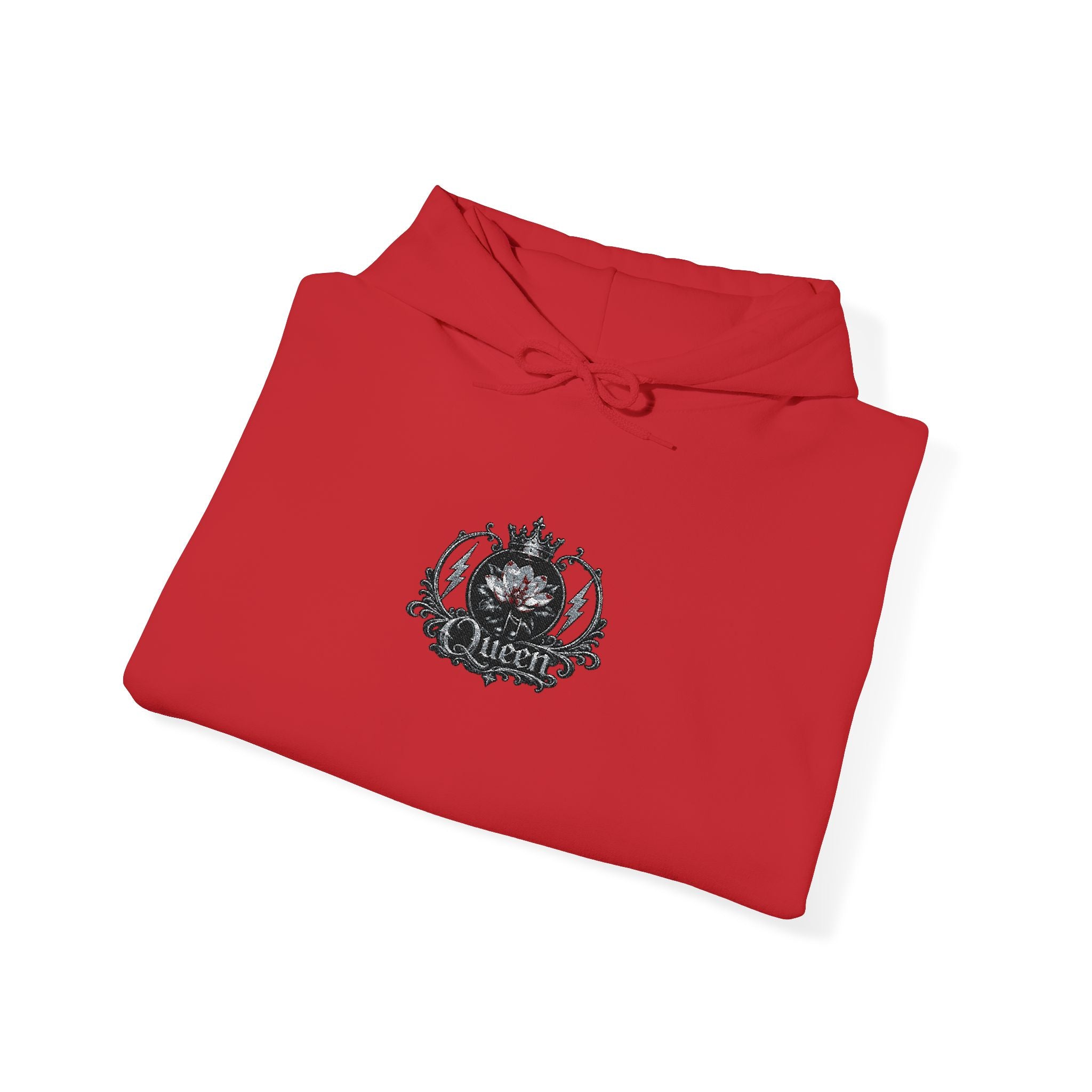 Queen Floral Crest Graphic Pullover — Hoodie