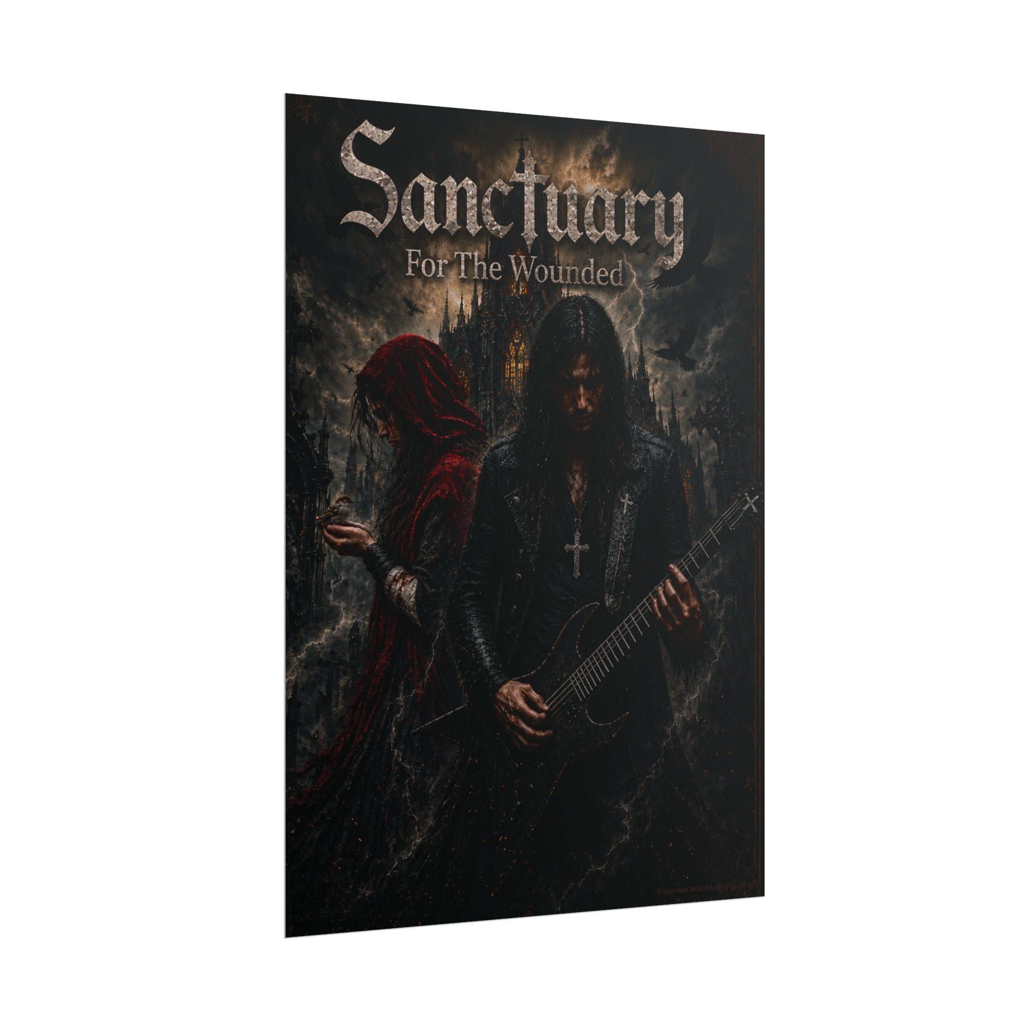 Sanctuary "For The Wounded" Poster — Gothic Metal Band Rolled Art Print