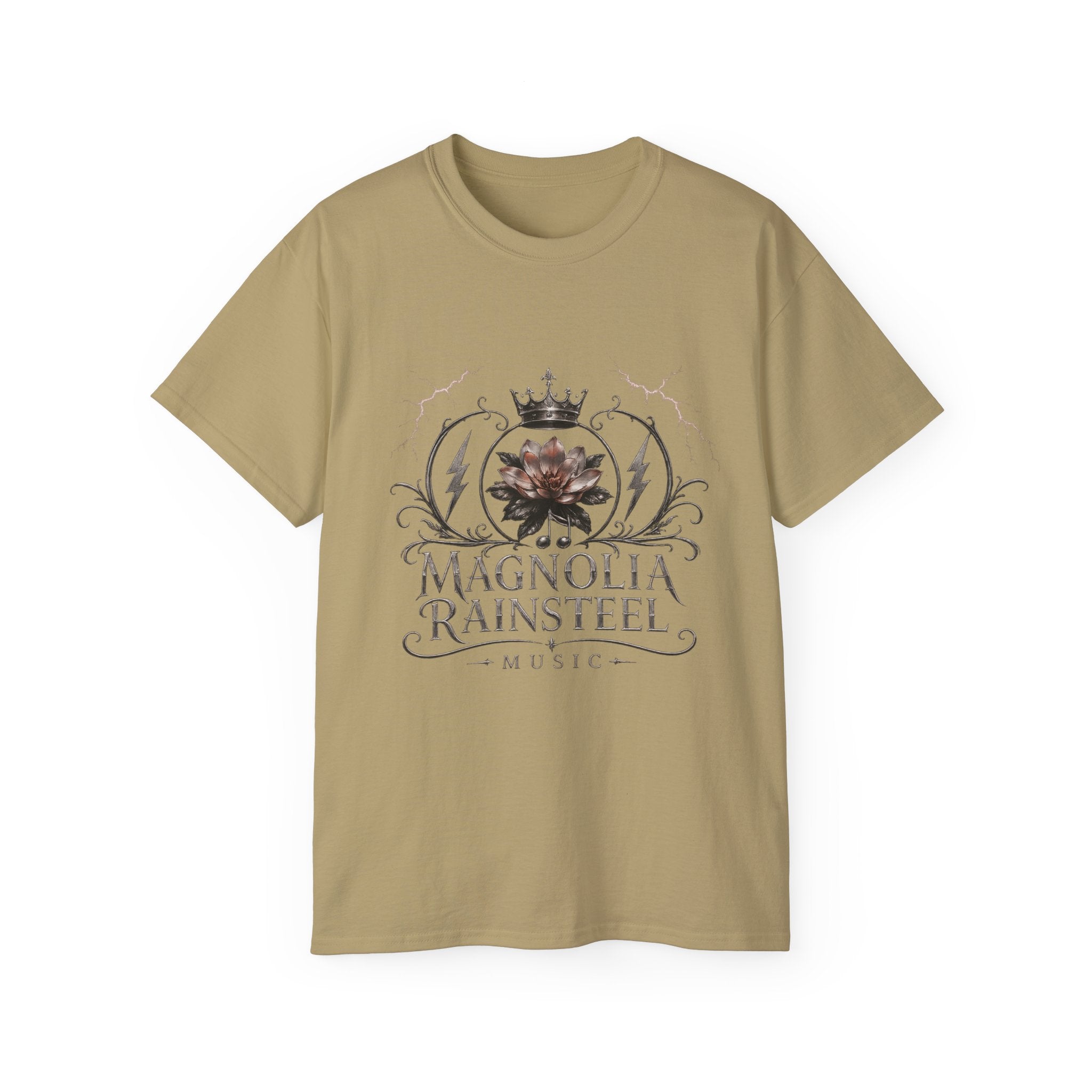 Magnolia Rainsteel Music - Vintage Floral Logo T-Shirt - Queen Collection - Wear Your Crown