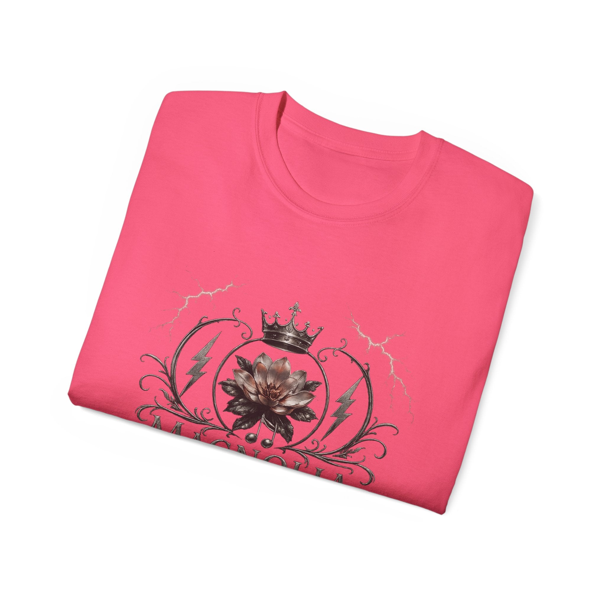 Magnolia Rainsteel Music - Vintage Floral Logo T-Shirt - Queen Collection - Wear Your Crown