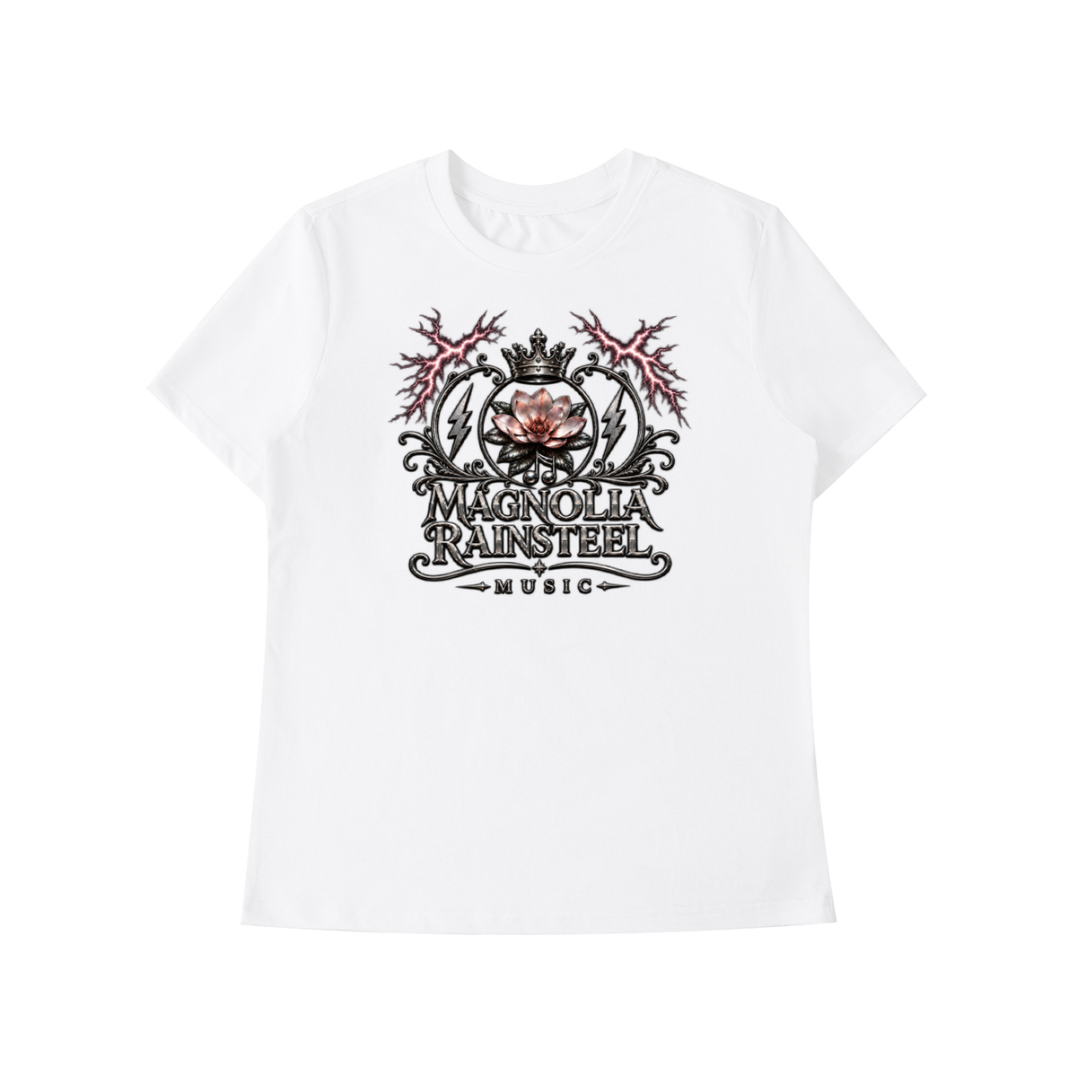 MagnoliaRainsteel,CrownLogo,WomensFashion,WomensApparel,Tshirt,MusicLover,CasualTShirt,MagnoliaRainsteelMusic,WearYourCrown