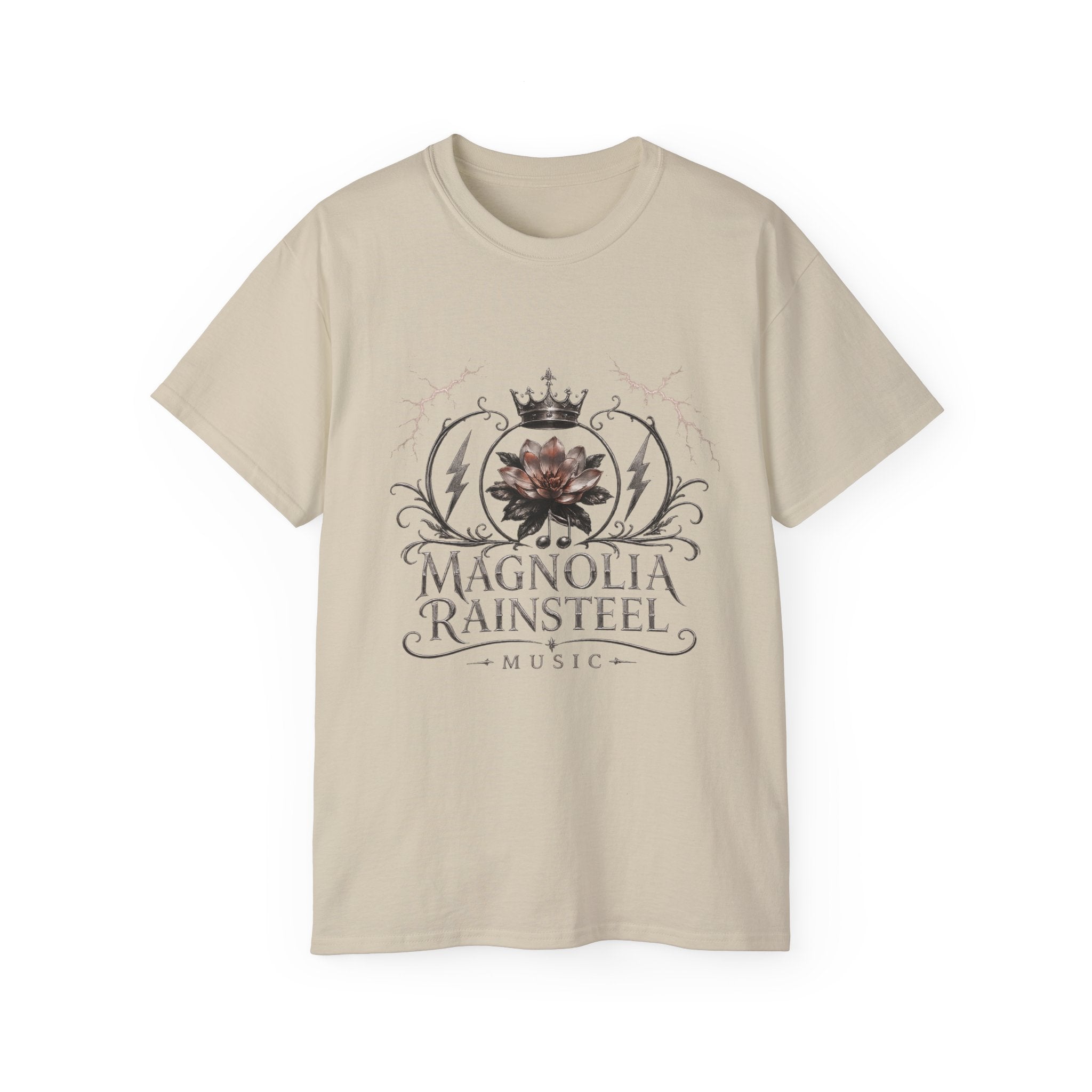 Magnolia Rainsteel Music - Vintage Floral Logo T-Shirt - Queen Collection - Wear Your Crown