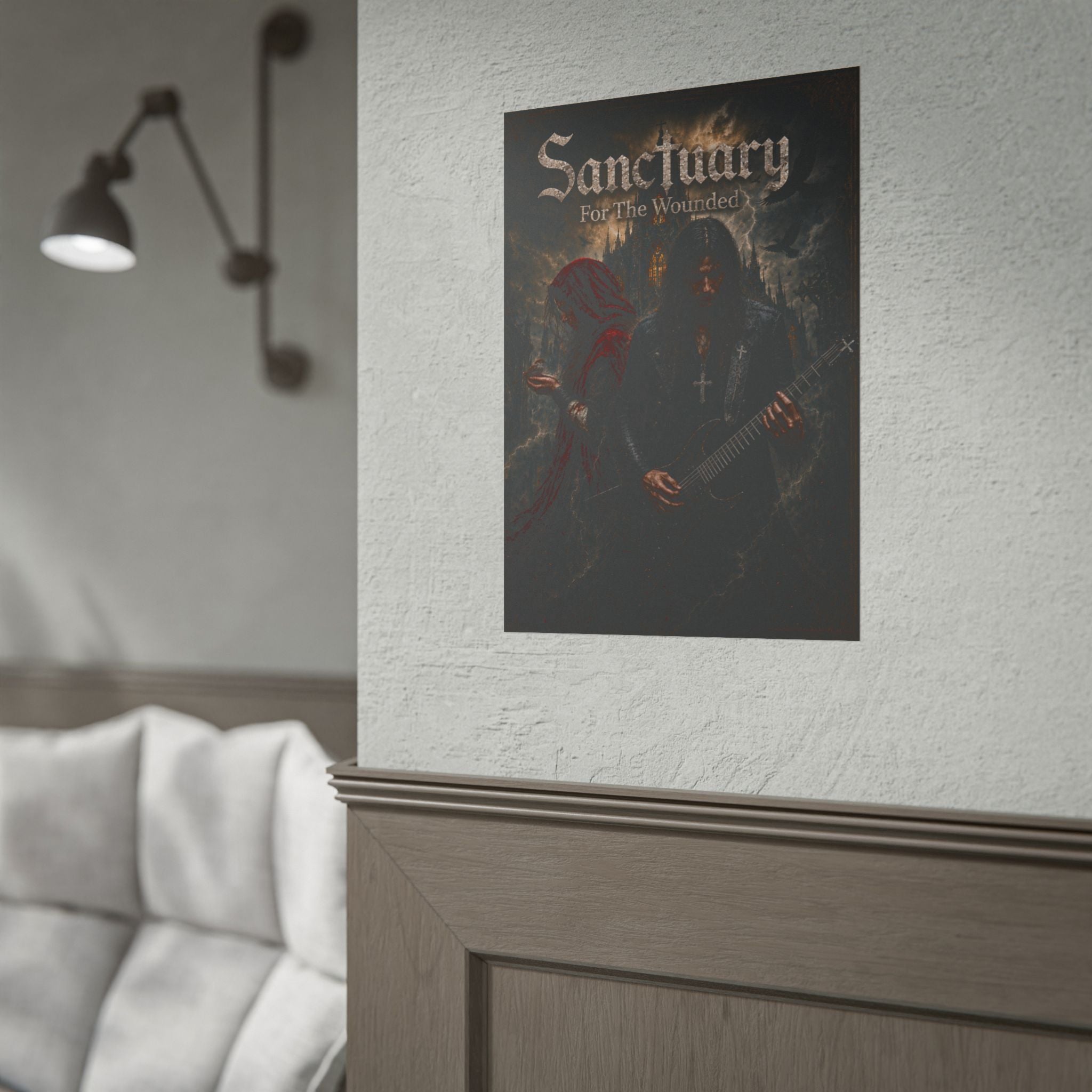 Sanctuary "For The Wounded" Poster — Gothic Metal Band Rolled Art Print