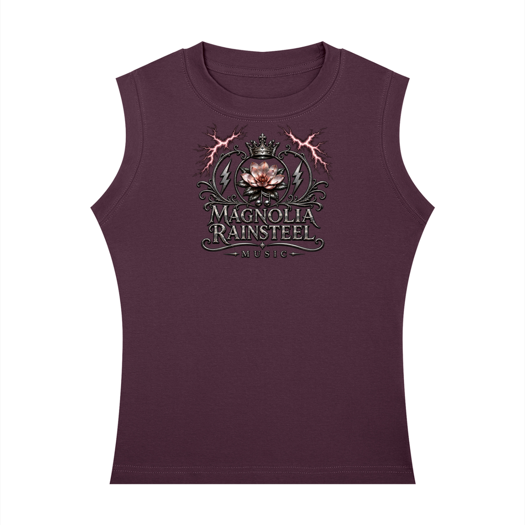 MagnoliaRainsteel,MagnoliaRainsteelMusic,WearYourCrown,MusicMerchandise,WomensTankTop,CrewneckTankTop,WomensFashion,MusicLogo,MagnoliaLogo,CrownLogo,SleevelessTop,CasualFashion,MusicLover,SummerTop
