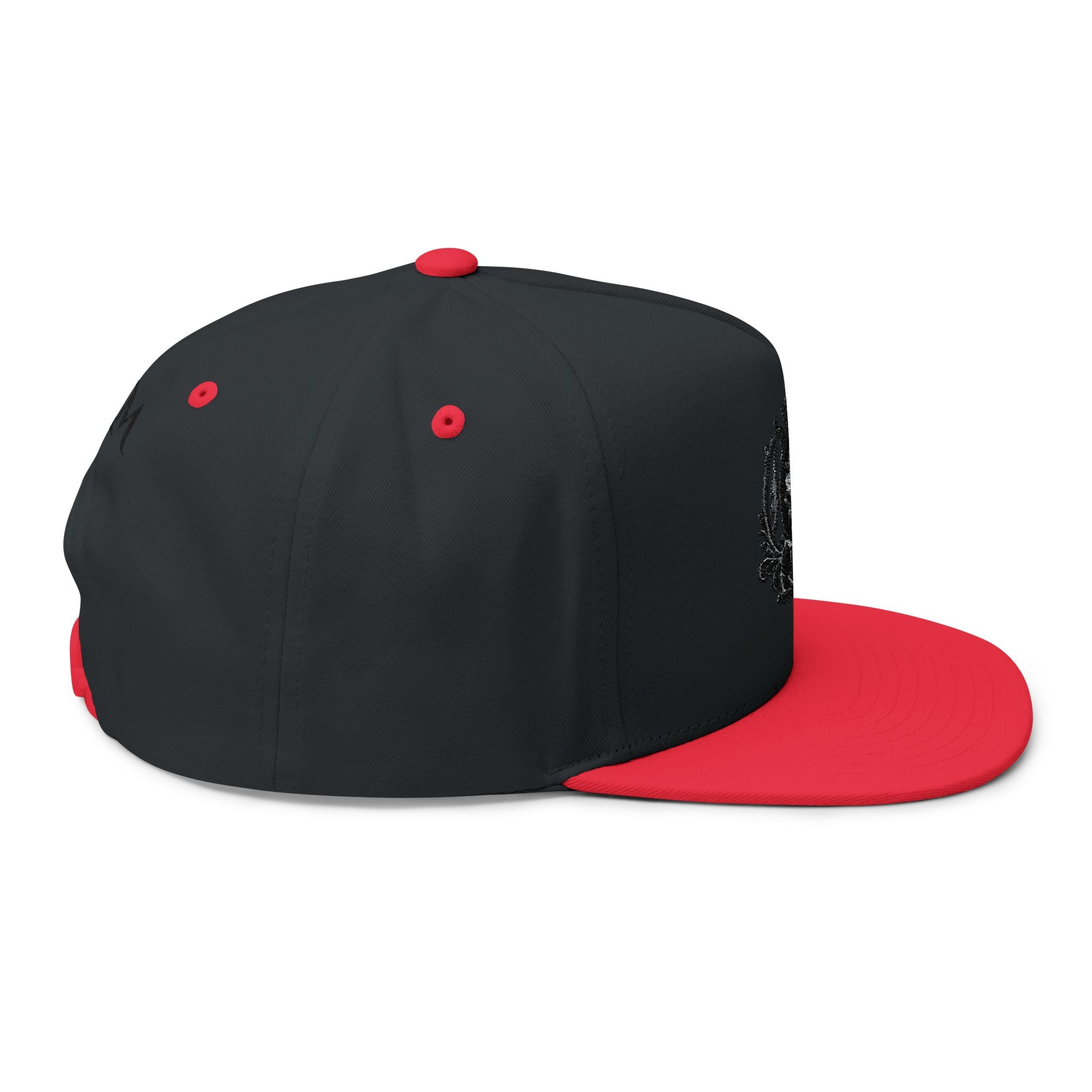 Embroidered 'Queen' Flat Bill Cap – Crown Crest Snapback Hat