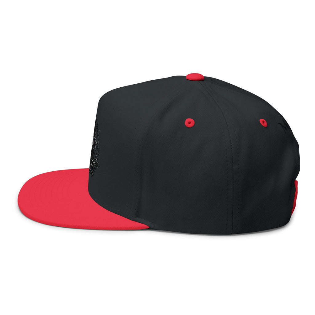 Embroidered 'Queen' Flat Bill Cap – Crown Crest Snapback Hat