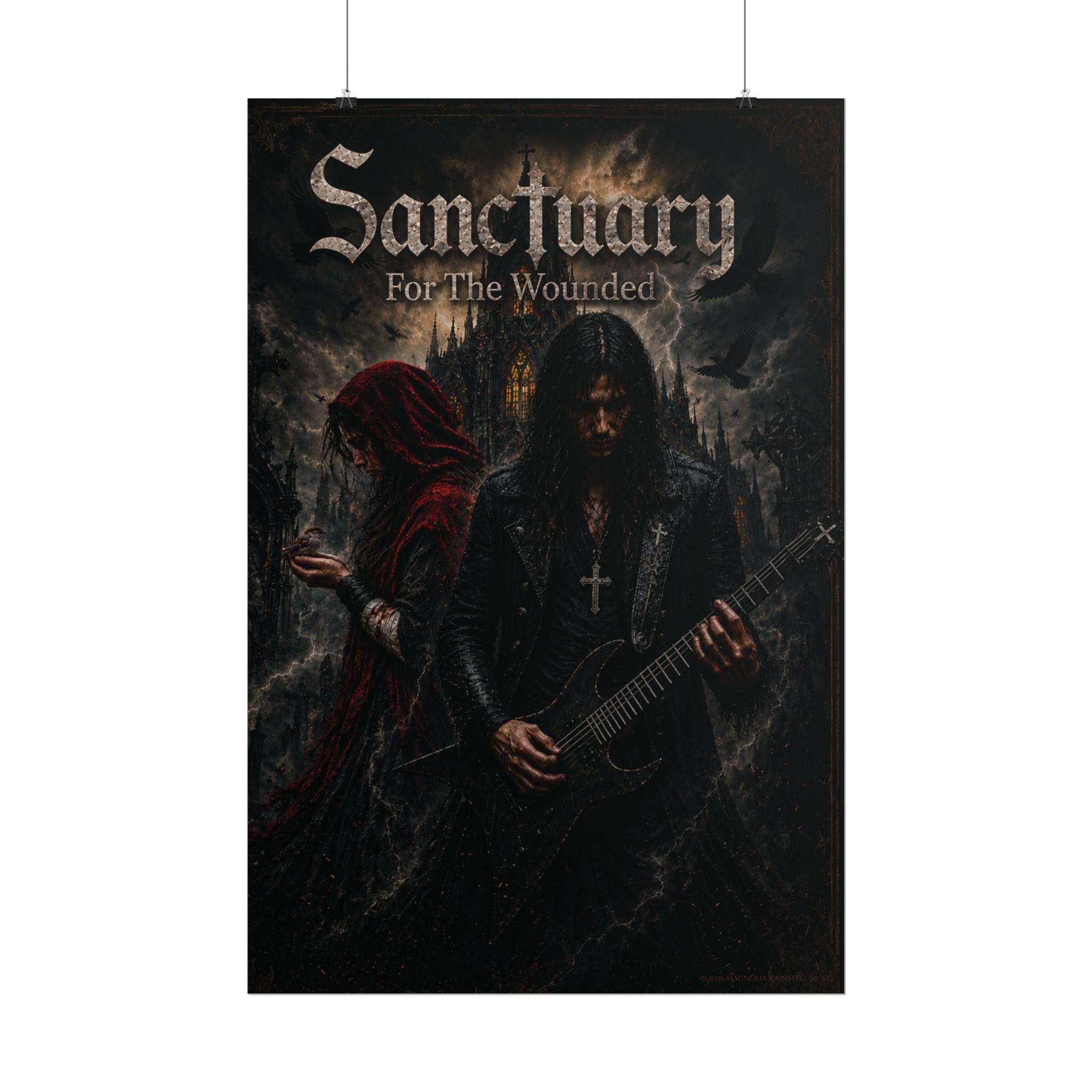 Sanctuary "For The Wounded" Poster — Gothic Metal Band Rolled Art Print