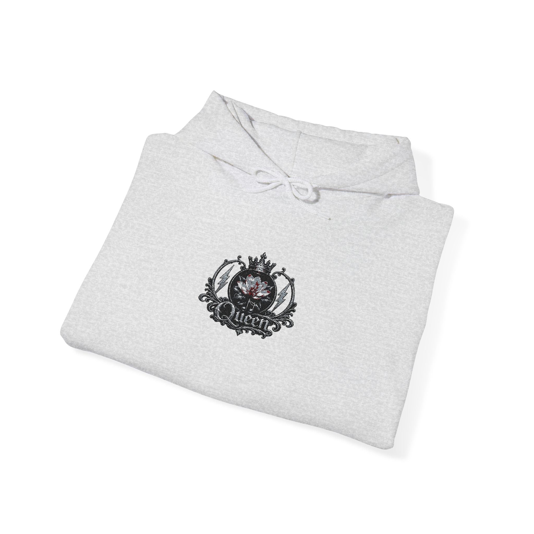 Queen Floral Crest Graphic Pullover — Hoodie