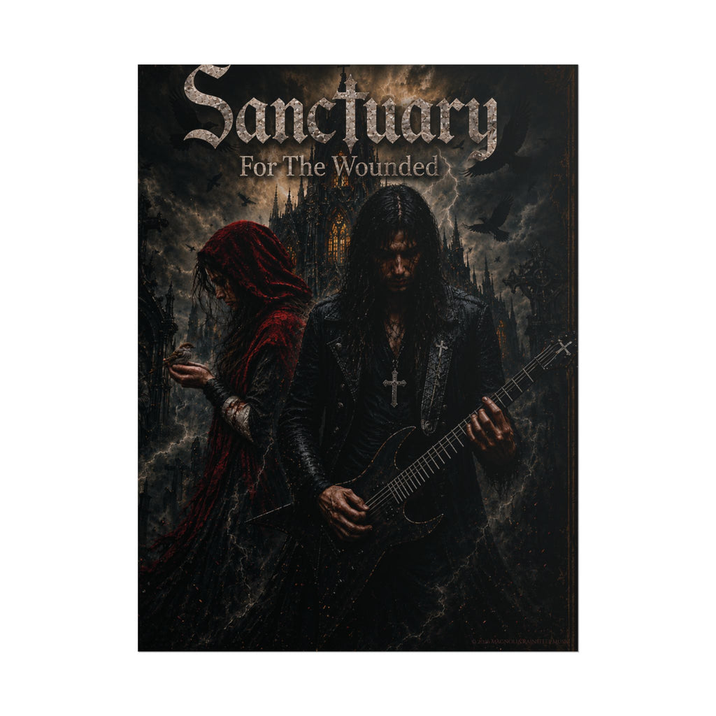 Sanctuary "For The Wounded" Poster — Gothic Metal Band Rolled Art Print