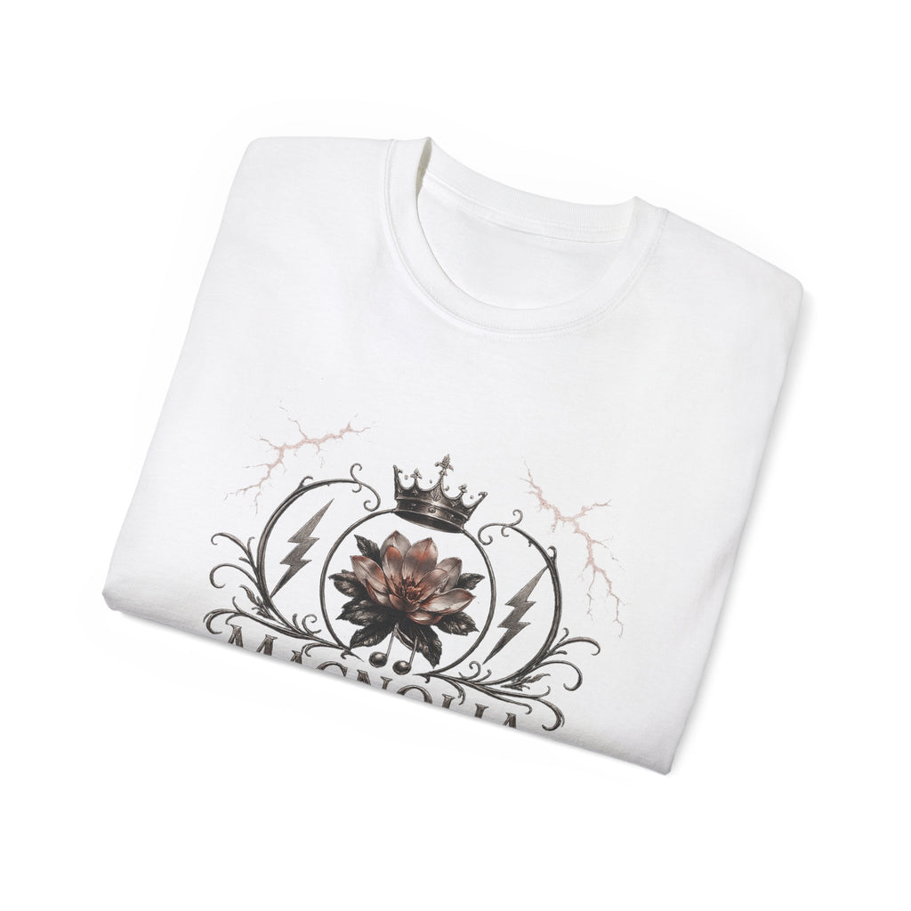 Magnolia Rainsteel Music - Vintage Floral Logo T-Shirt - Queen Collection - Wear Your Crown
