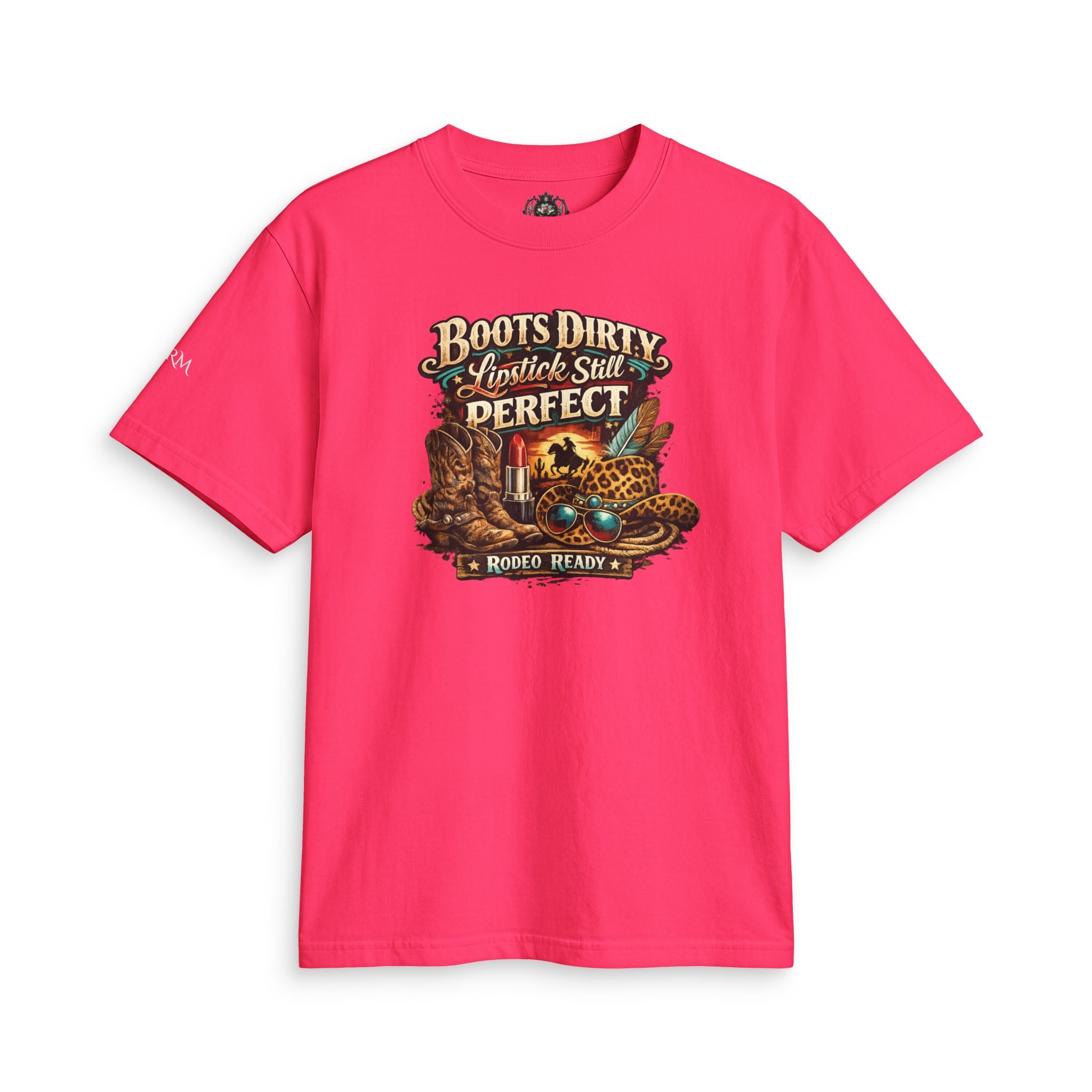 Boots Dirty, Lipstick Still Perfect - Vintage Western Graphic T-Shirt - Magnolia Rainsteel Music Queen Collection
