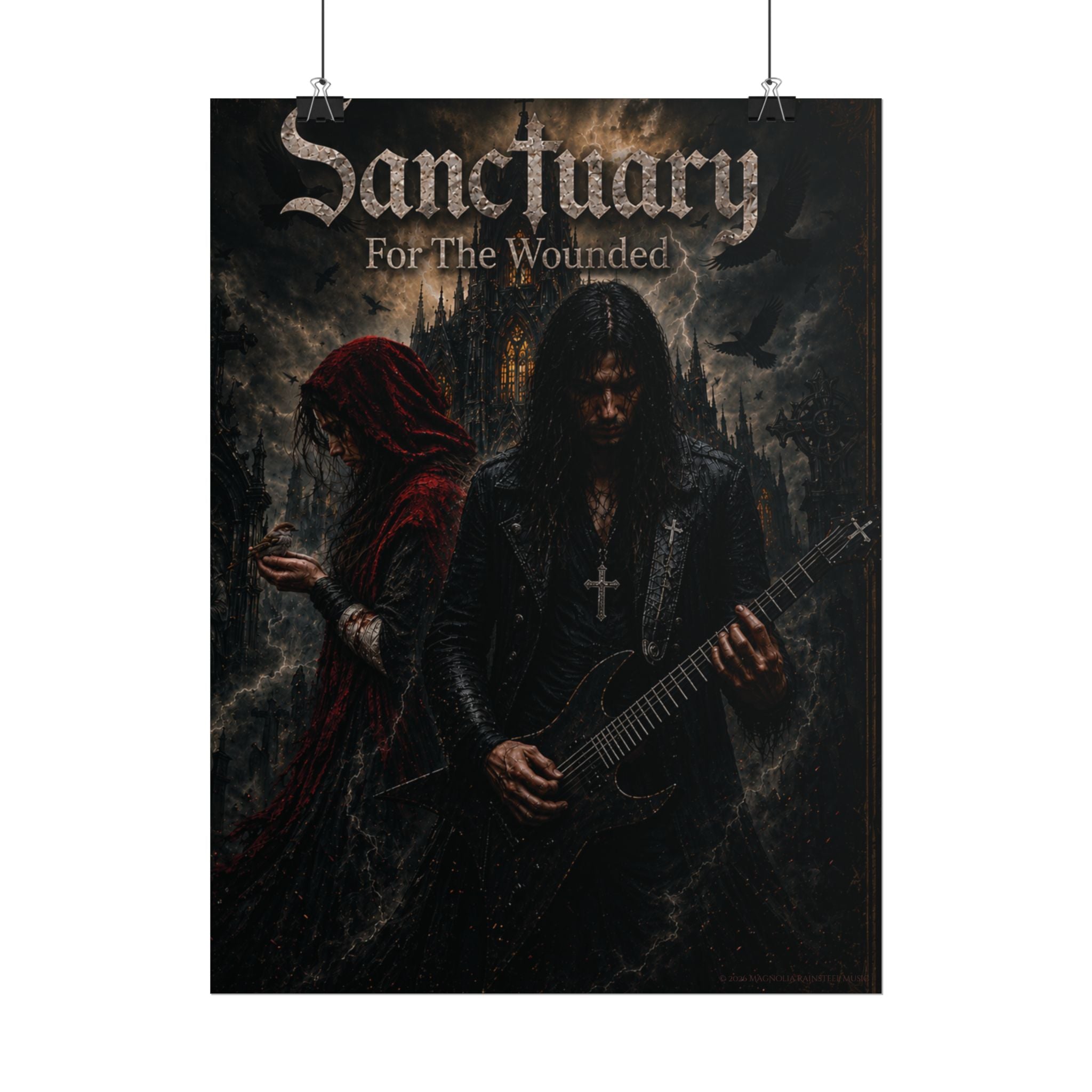 Sanctuary "For The Wounded" Poster — Gothic Metal Band Rolled Art Print