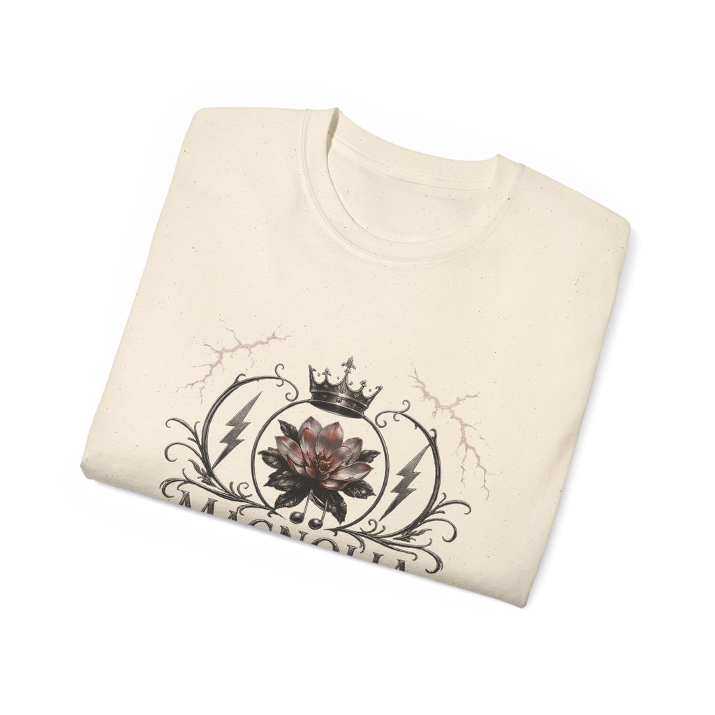 Magnolia Rainsteel Music - Vintage Floral Logo T-Shirt - Queen Collection - Wear Your Crown