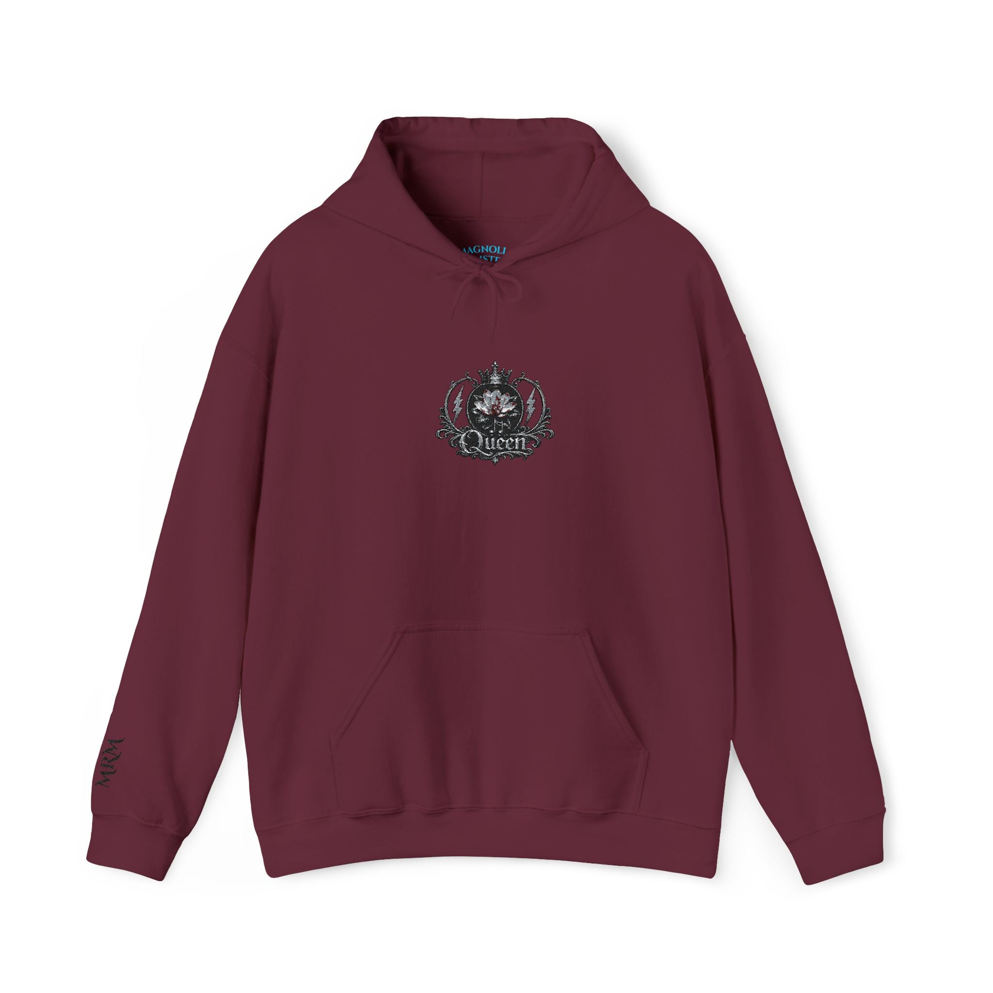 Queen Floral Crest Graphic Pullover — Hoodie