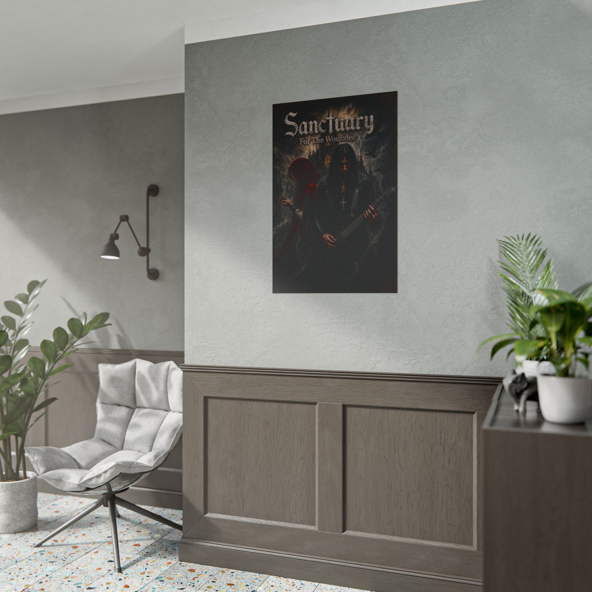 Sanctuary "For The Wounded" Poster — Gothic Metal Band Rolled Art Print