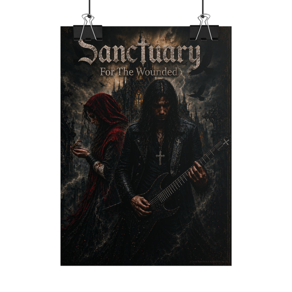 Sanctuary "For The Wounded" Poster — Gothic Metal Band Rolled Art Print
