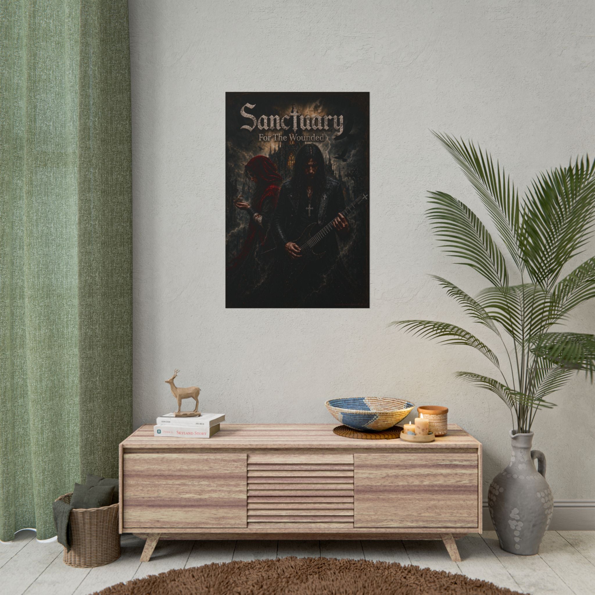 Sanctuary "For The Wounded" Poster — Gothic Metal Band Rolled Art Print