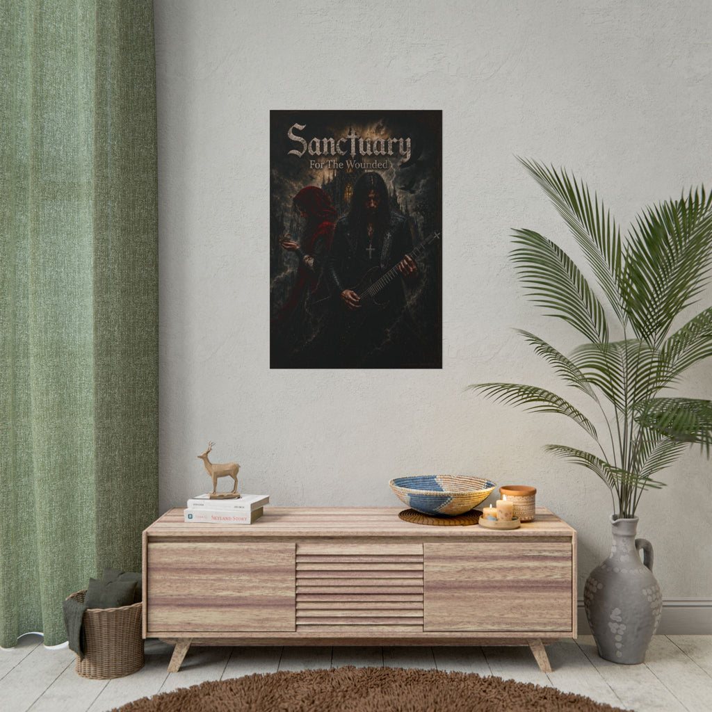 Sanctuary "For The Wounded" Poster — Gothic Metal Band Rolled Art Print