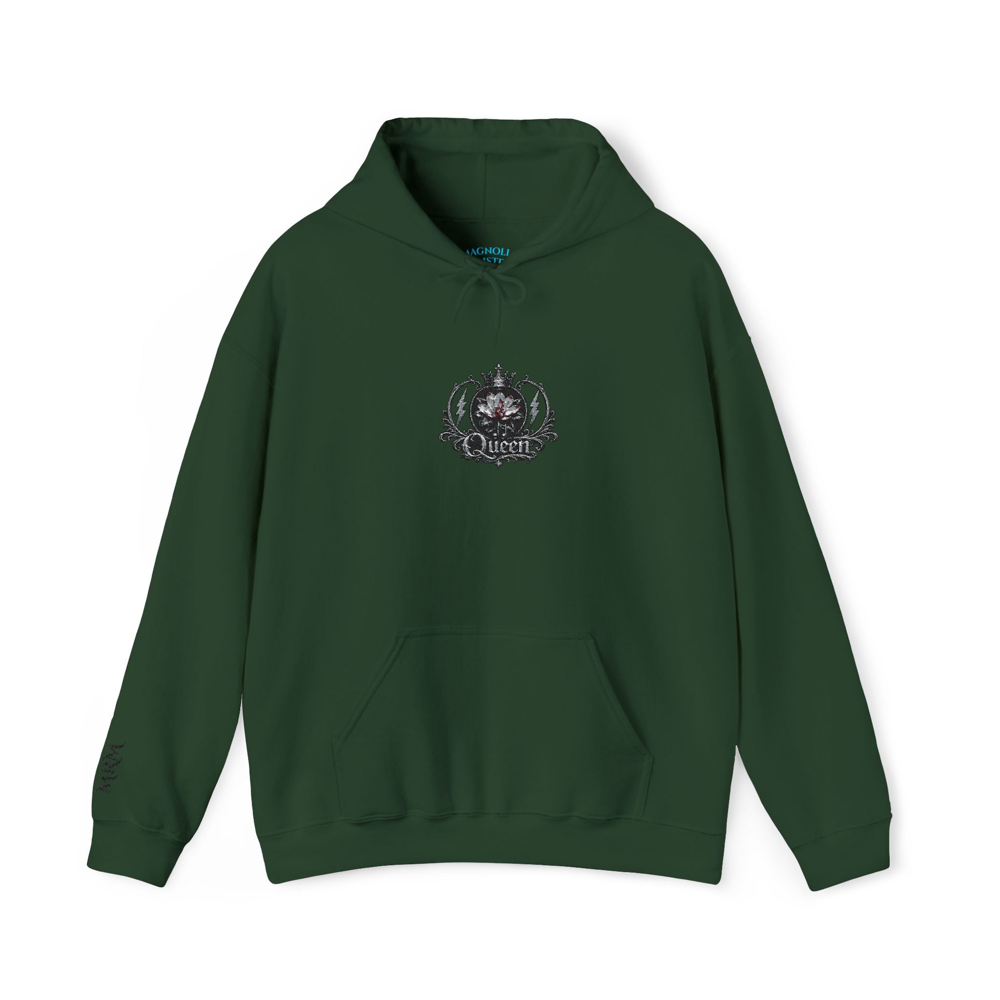 Queen Floral Crest Graphic Pullover — Hoodie