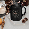 Magnolia Rainsteel Music - Black Coffee Mug - Official Floral Logo Mug - Queen Collection - Wear Your Crown