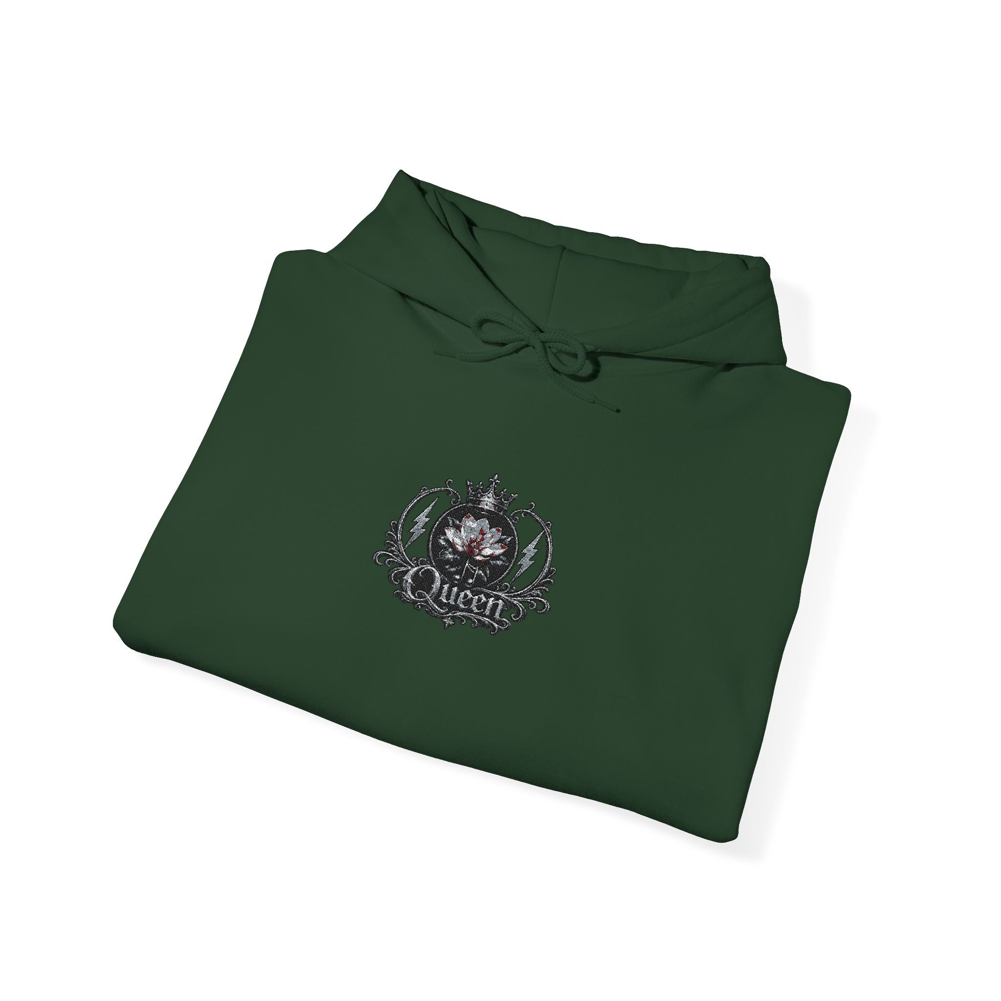 Queen Floral Crest Graphic Pullover — Hoodie