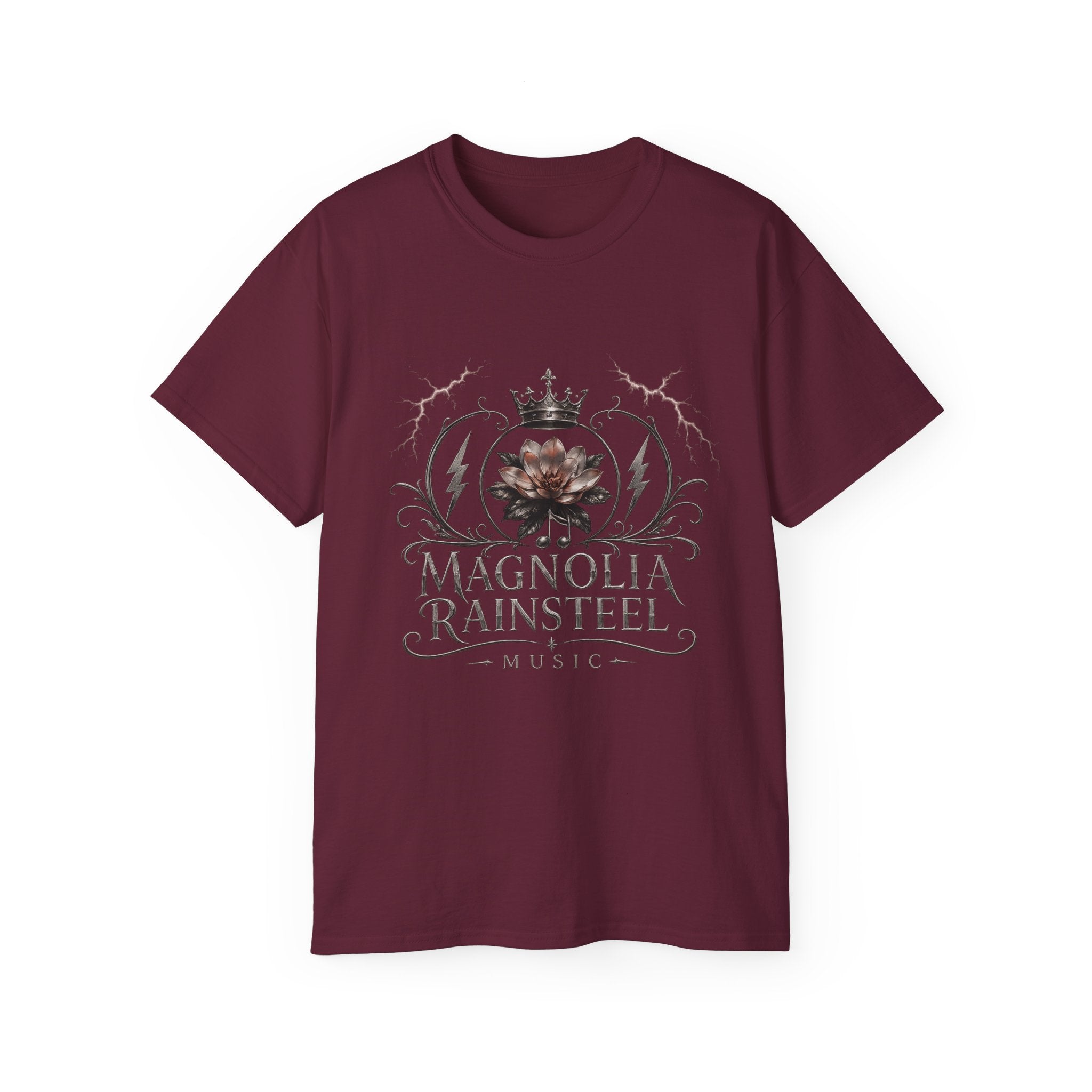 Magnolia Rainsteel Music - Vintage Floral Logo T-Shirt - Queen Collection - Wear Your Crown