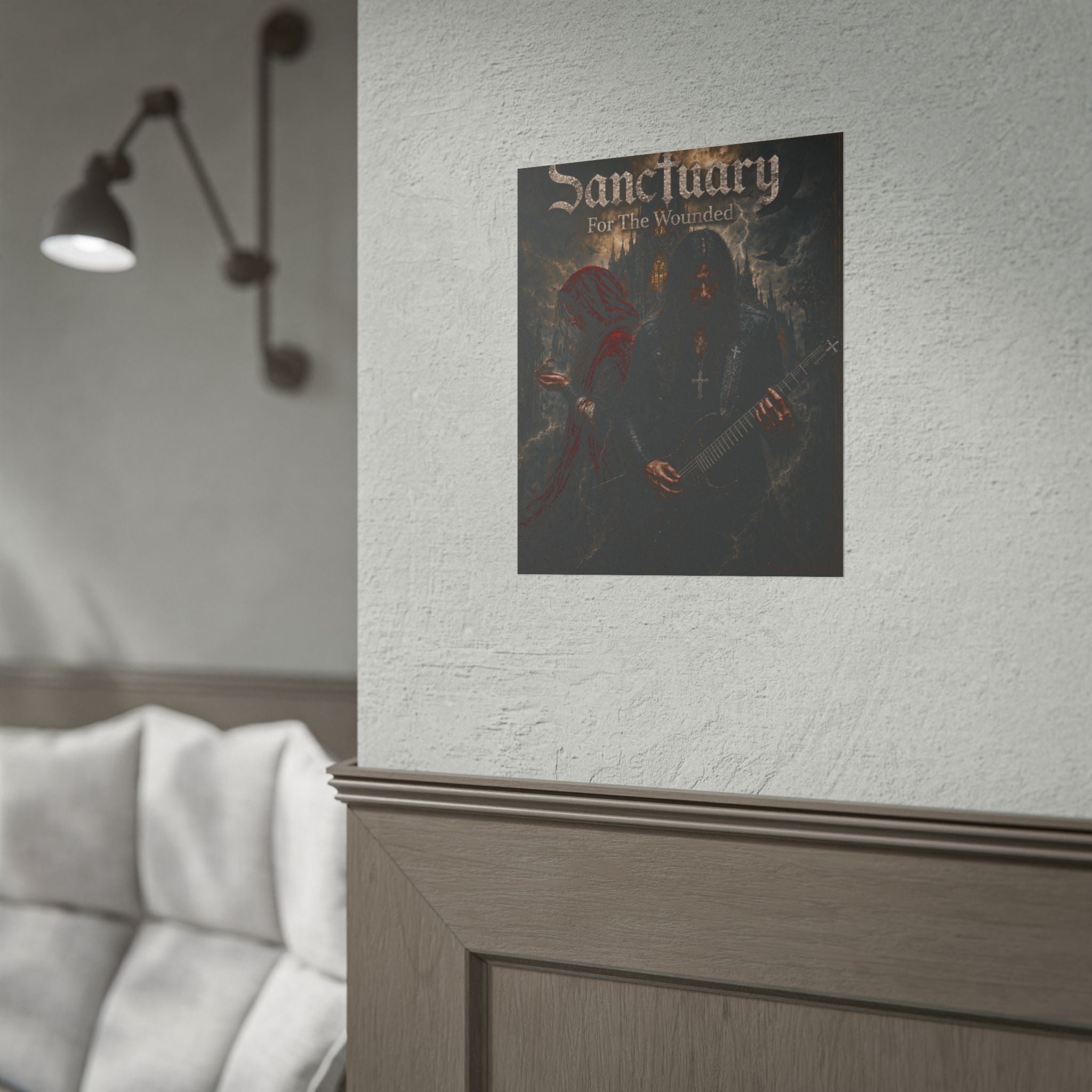 Sanctuary "For The Wounded" Poster — Gothic Metal Band Rolled Art Print