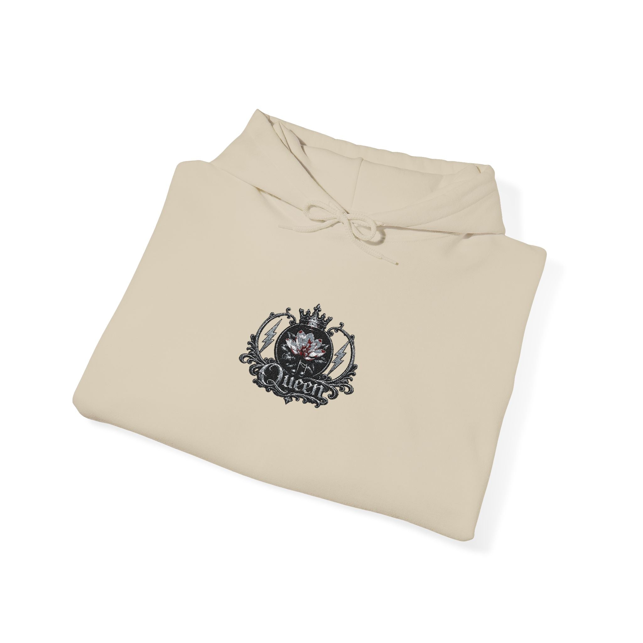 Queen Floral Crest Graphic Pullover — Hoodie
