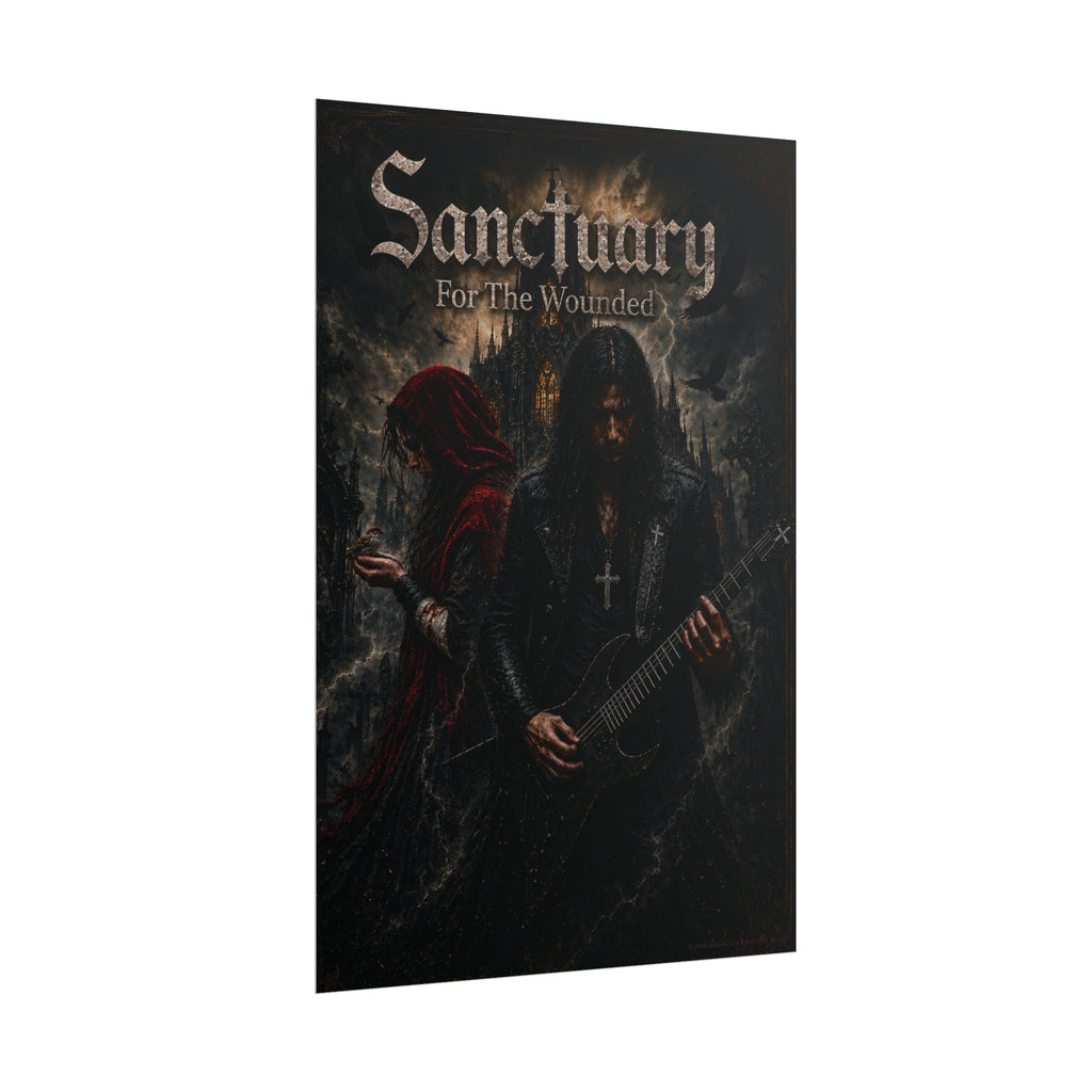 Sanctuary "For The Wounded" Poster — Gothic Metal Band Rolled Art Print